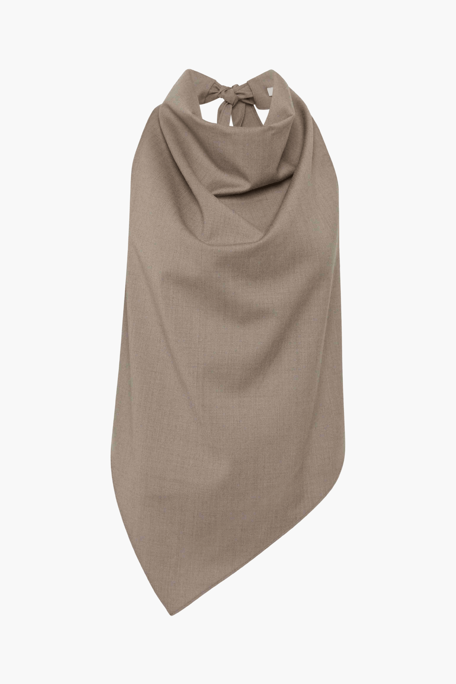 WOOL COWL BACKLESS TOP
