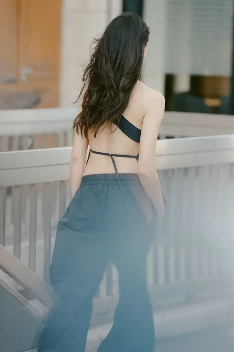 ST.AGNI EVERYDAY DRAWSTRING PANTS IN DARK INK | THE NEW TREND