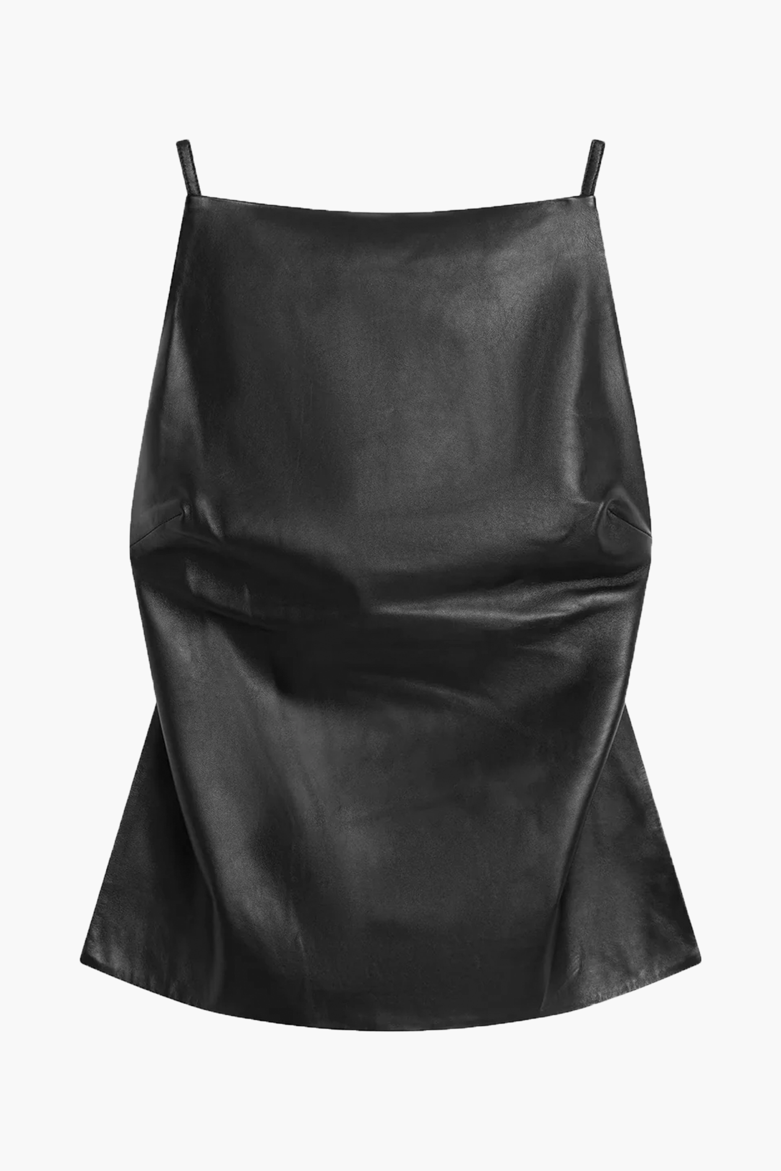 LEATHER SQUARE NECK TOP