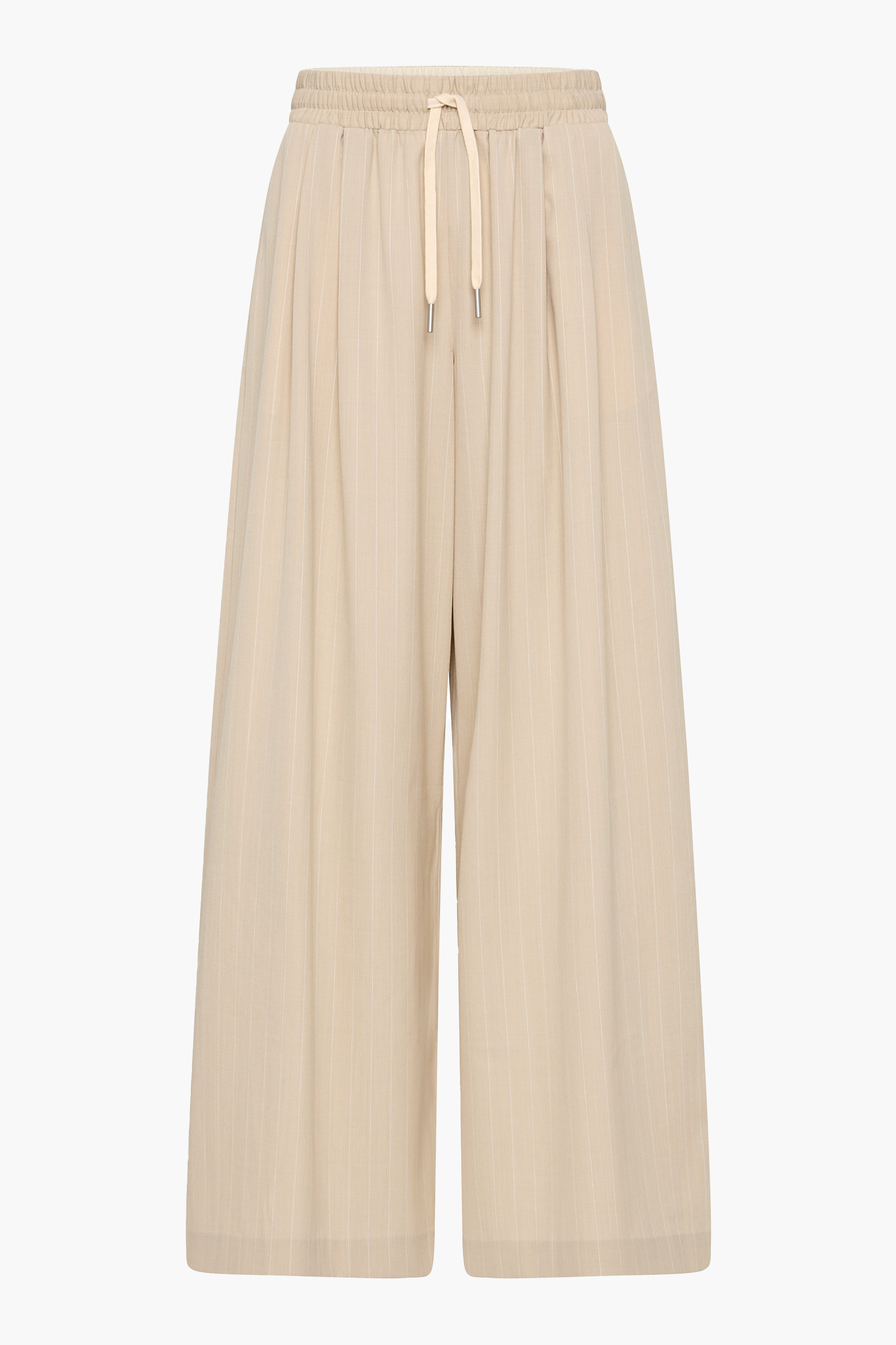 PINSTRIPE WOOL DRAWSTRING PANTS