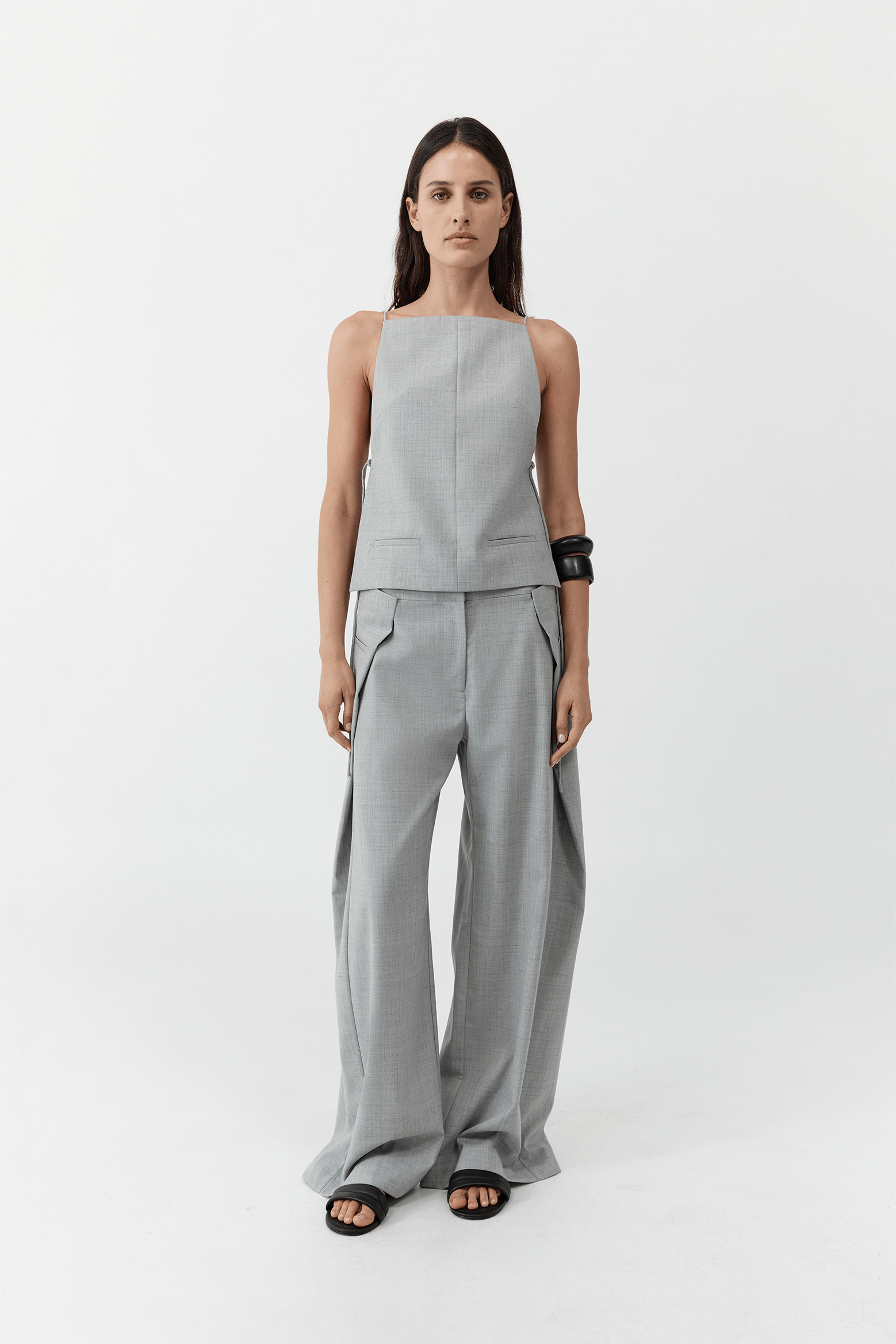 SQUARE SIDE TIE TOP