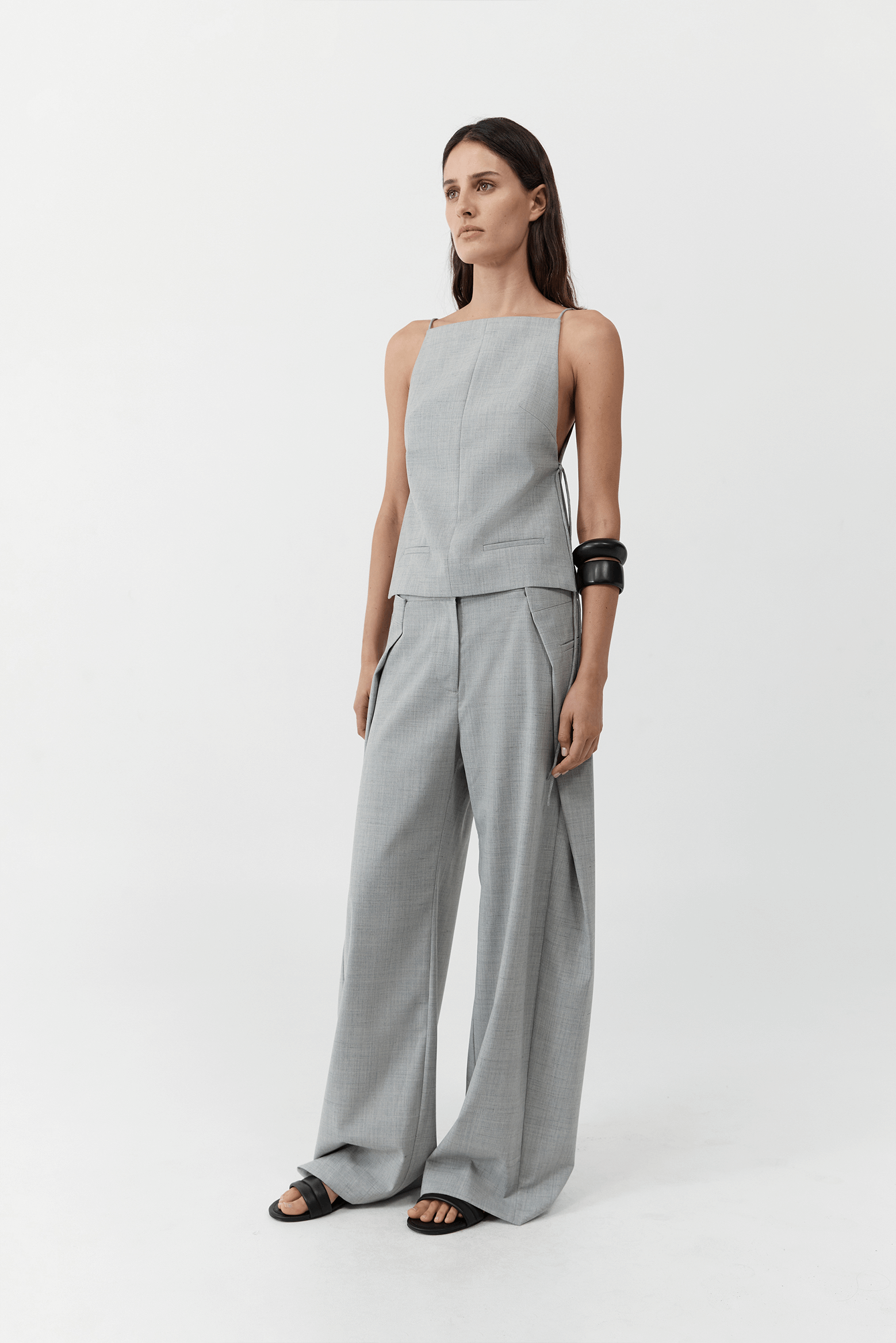 SQUARE SIDE TIE TOP