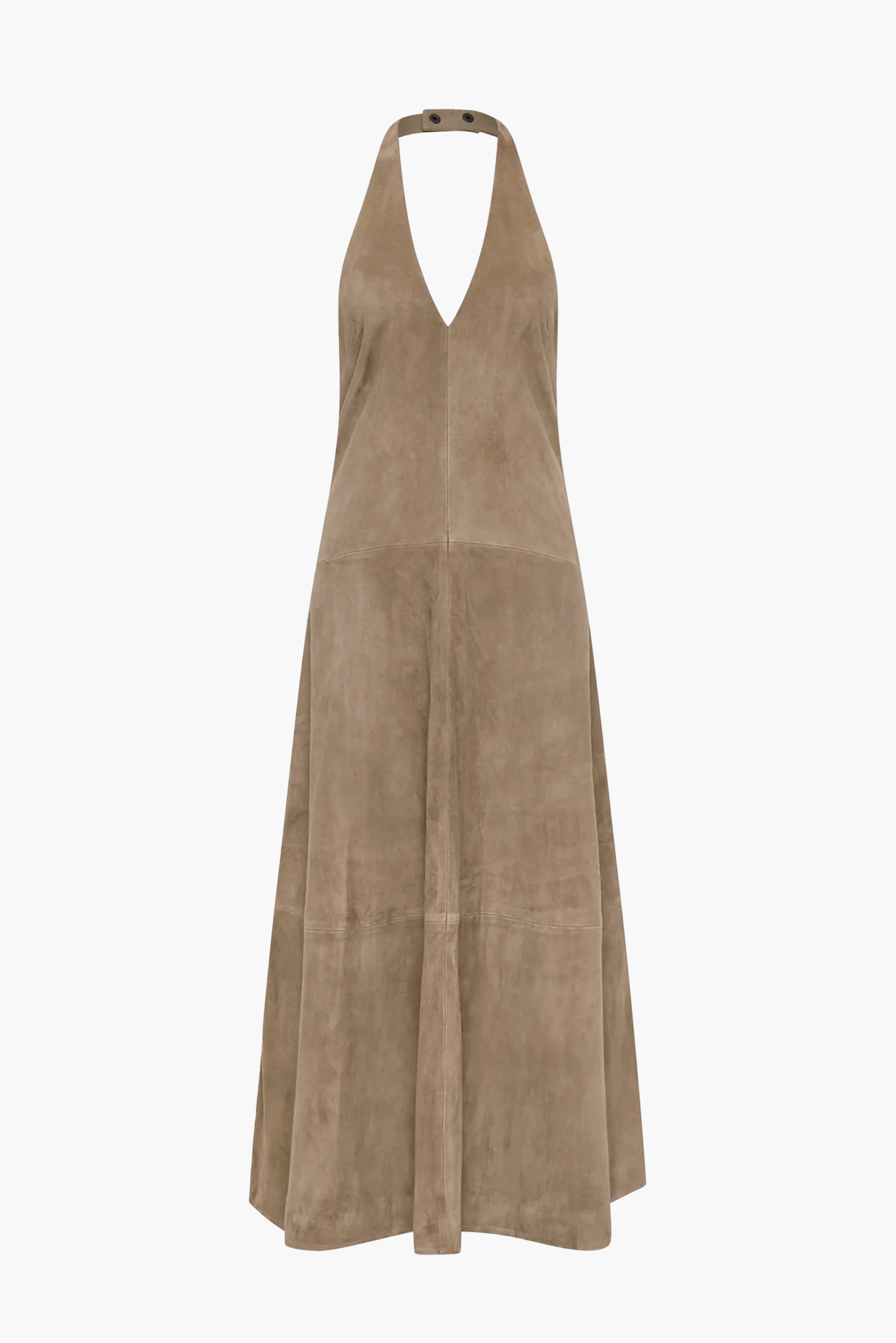 EXCLUSIVE SUEDE HALTER DRESS