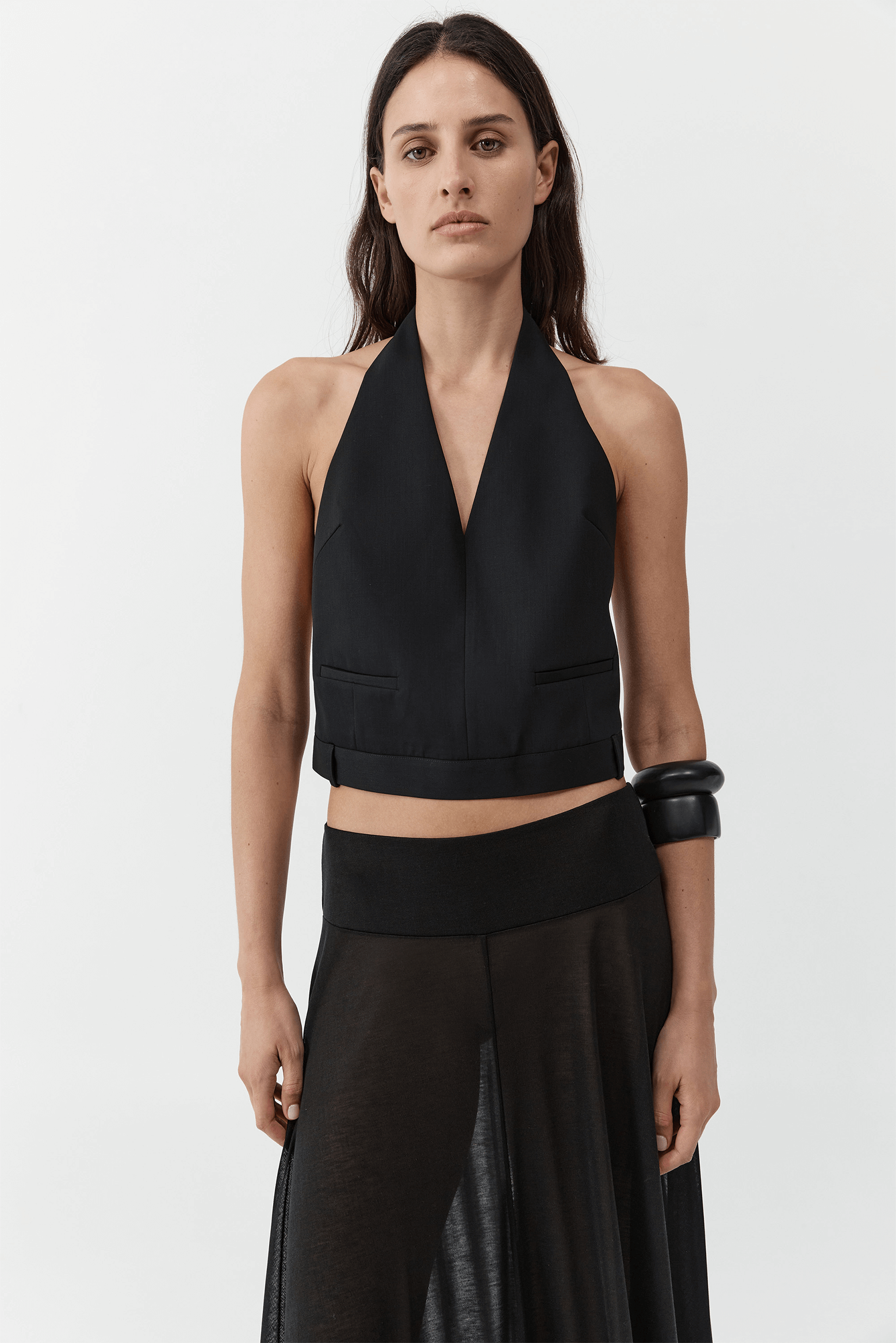 ST. AGNI UPSIDE DOWN HALTER TOP  | THE NEW TREND