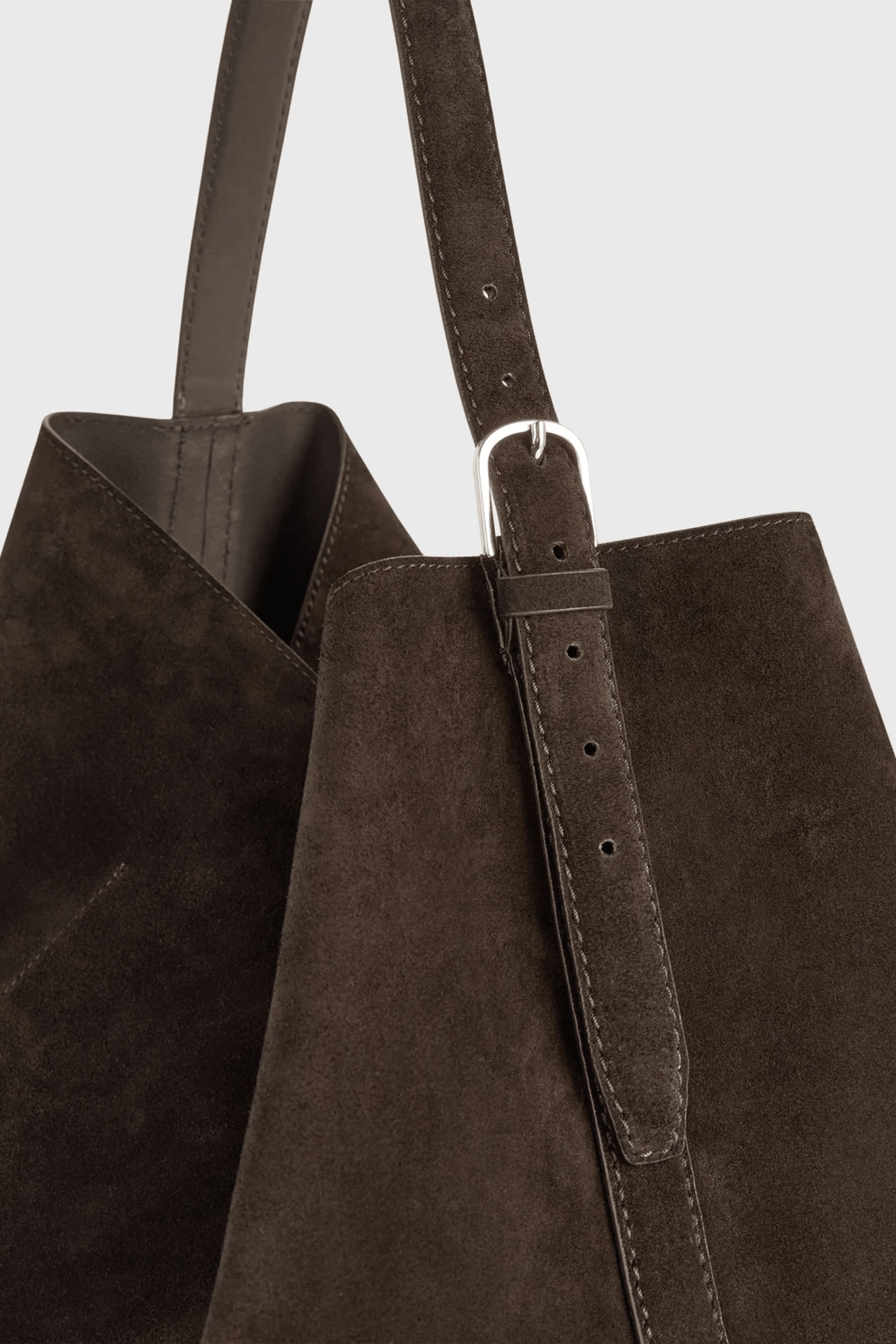 BELTED SUEDE TOTE