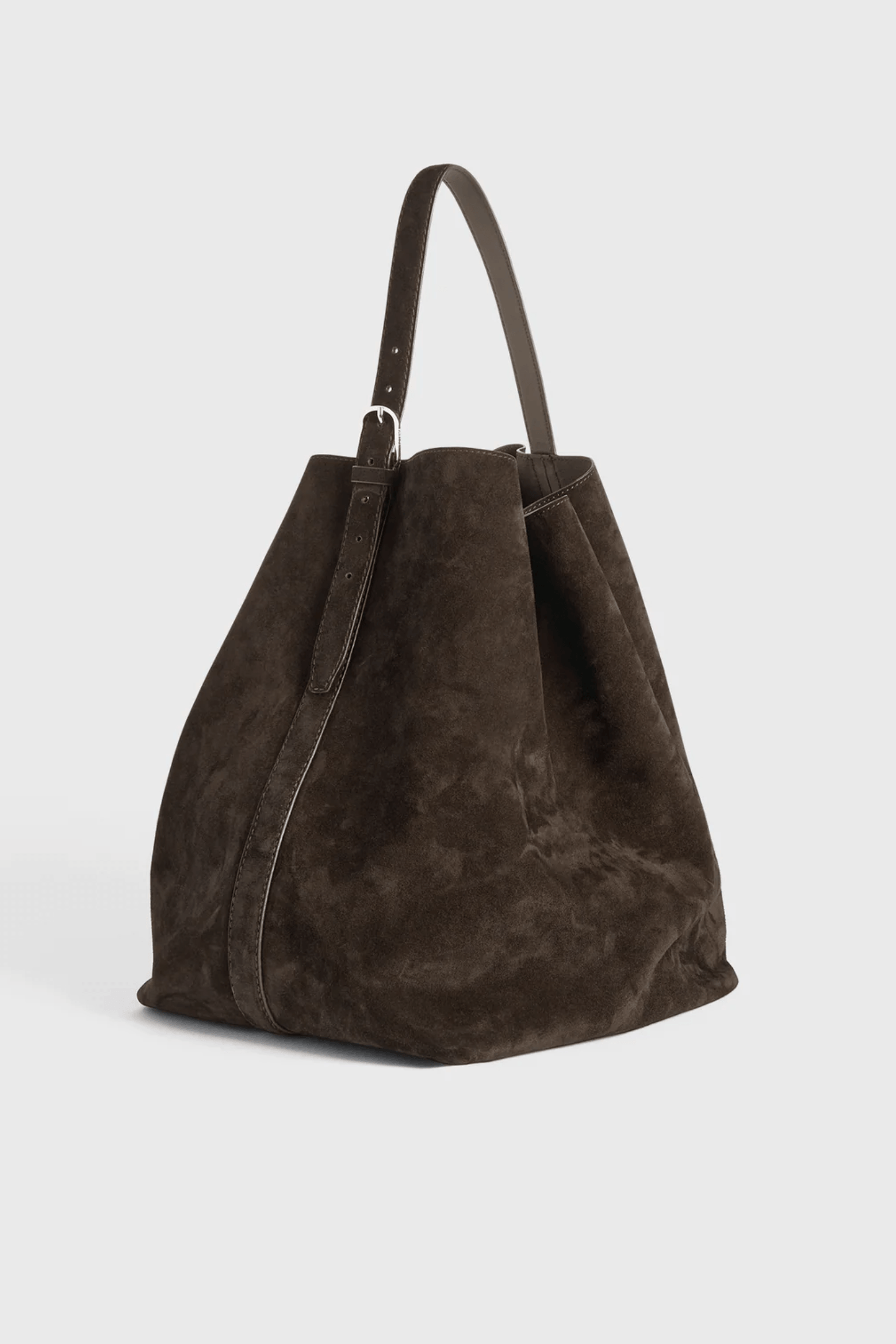 BELTED SUEDE TOTE