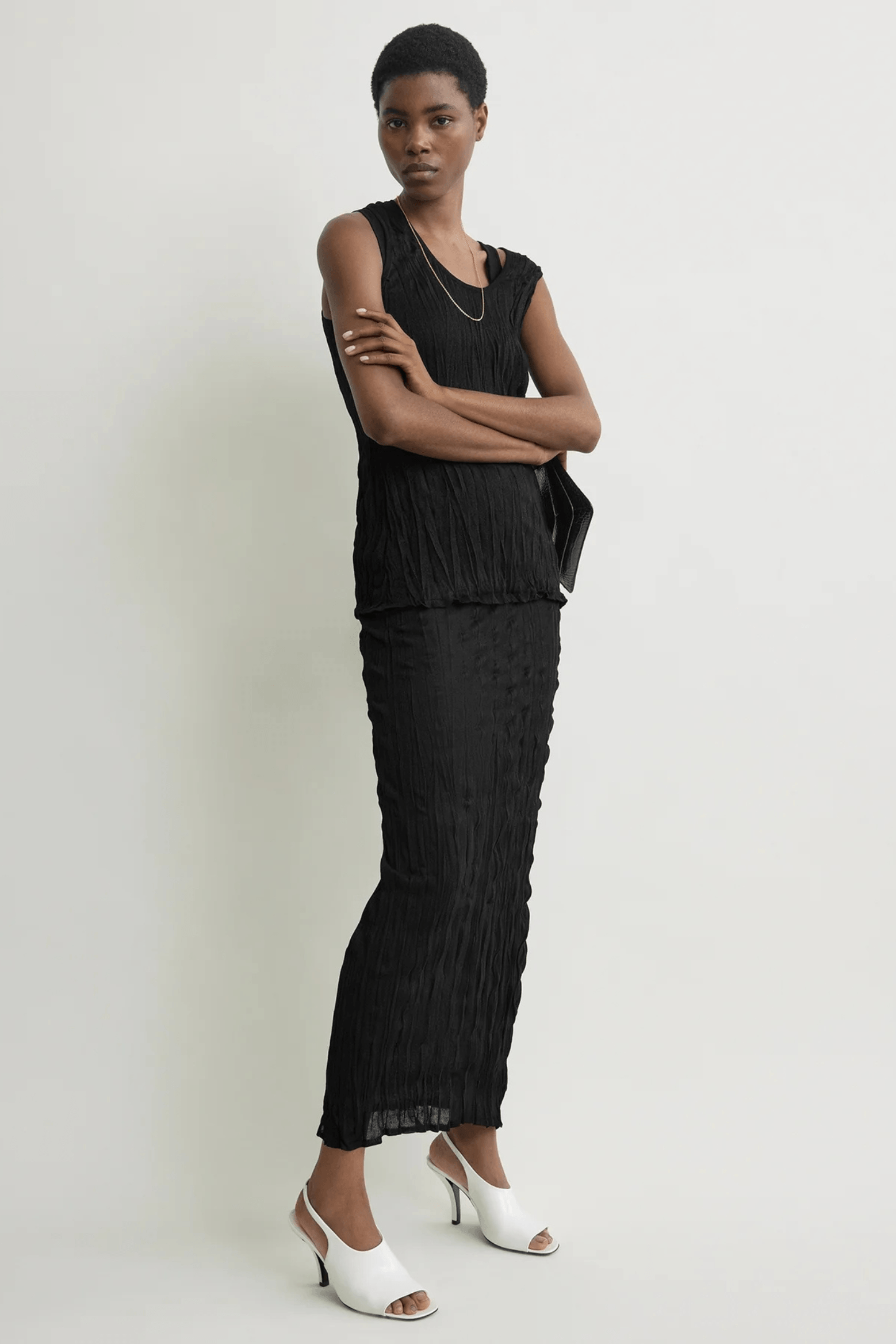 CRINKLED COTTON TANK