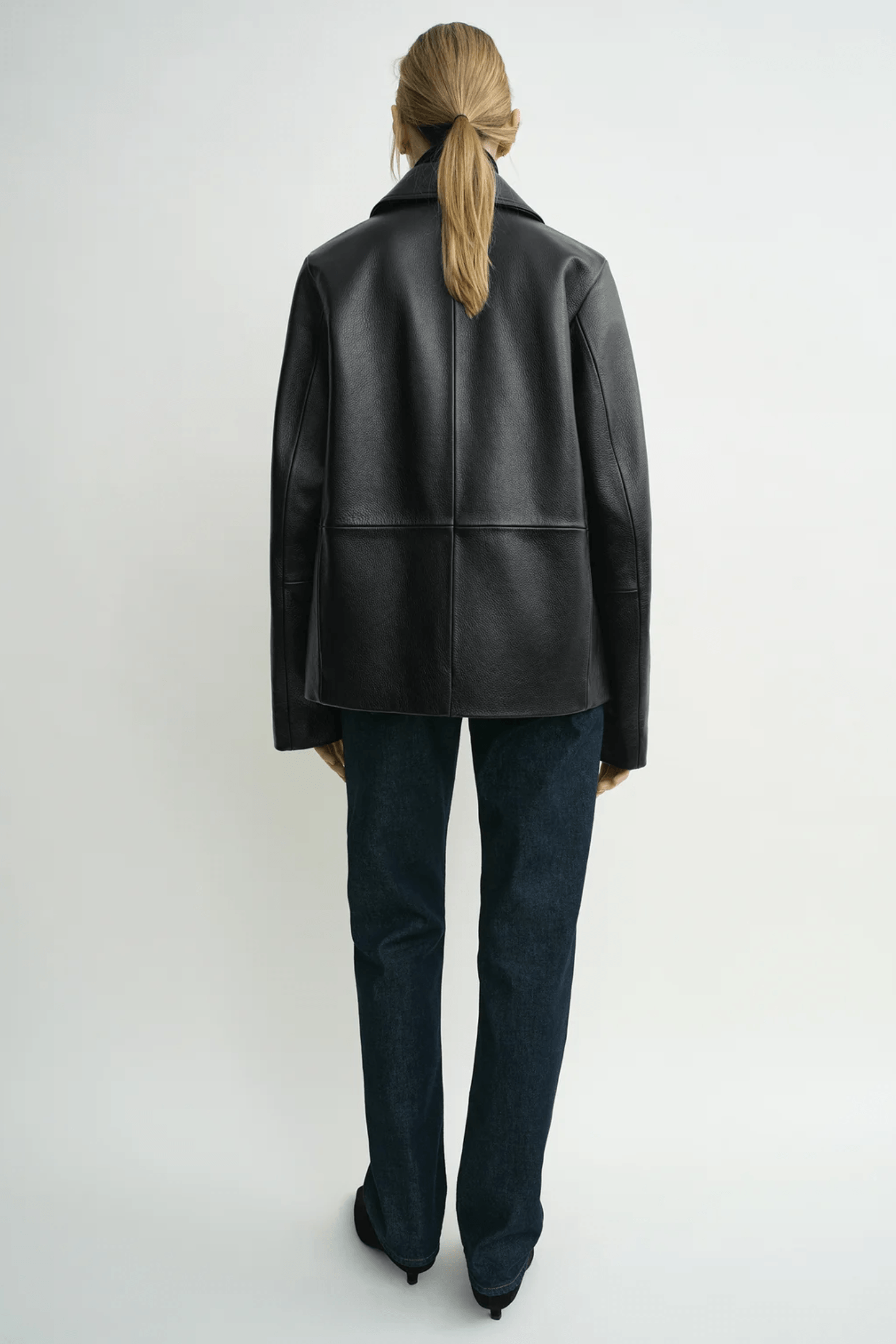 GRAINED LEATHER JACKET
