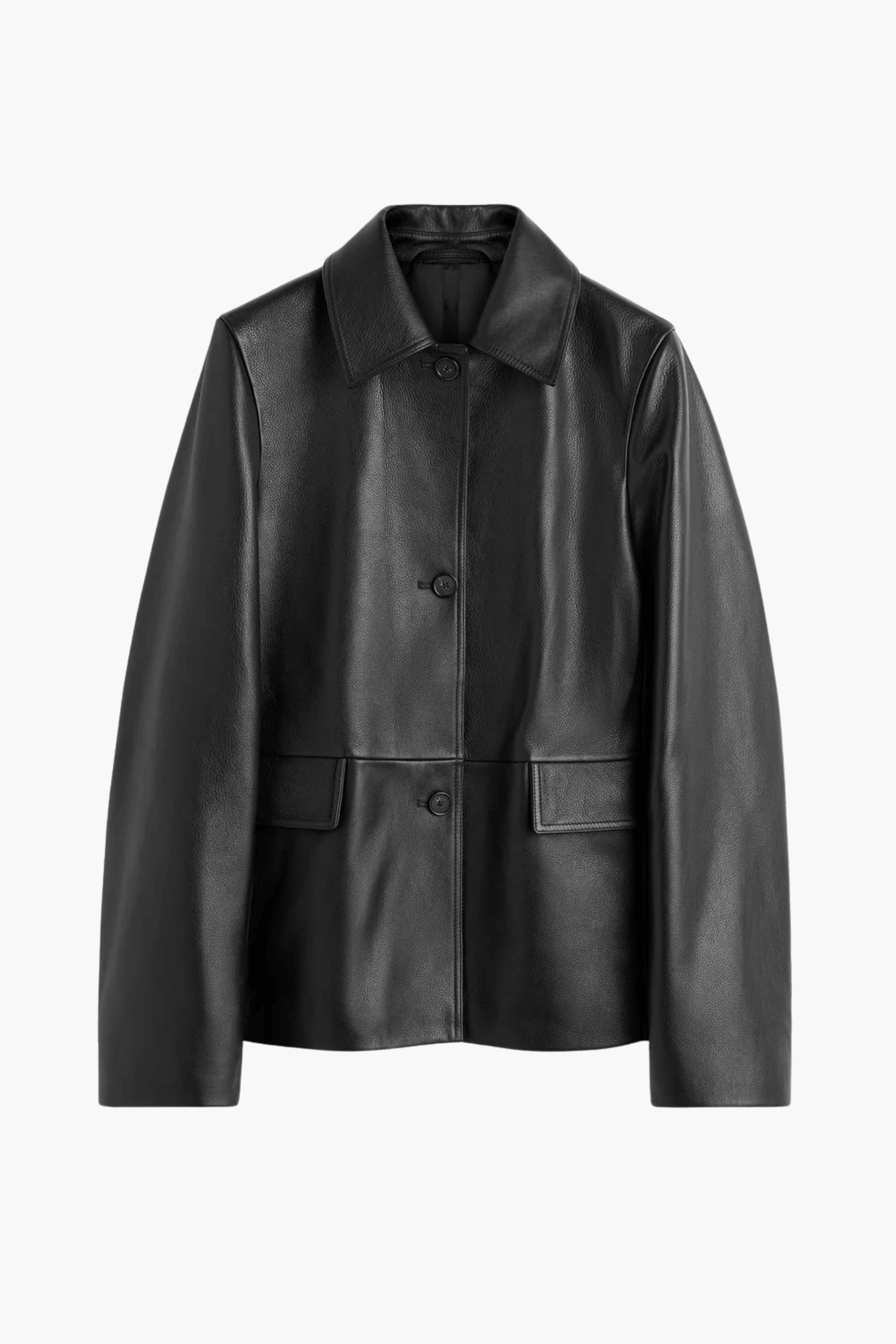 GRAINED LEATHER JACKET