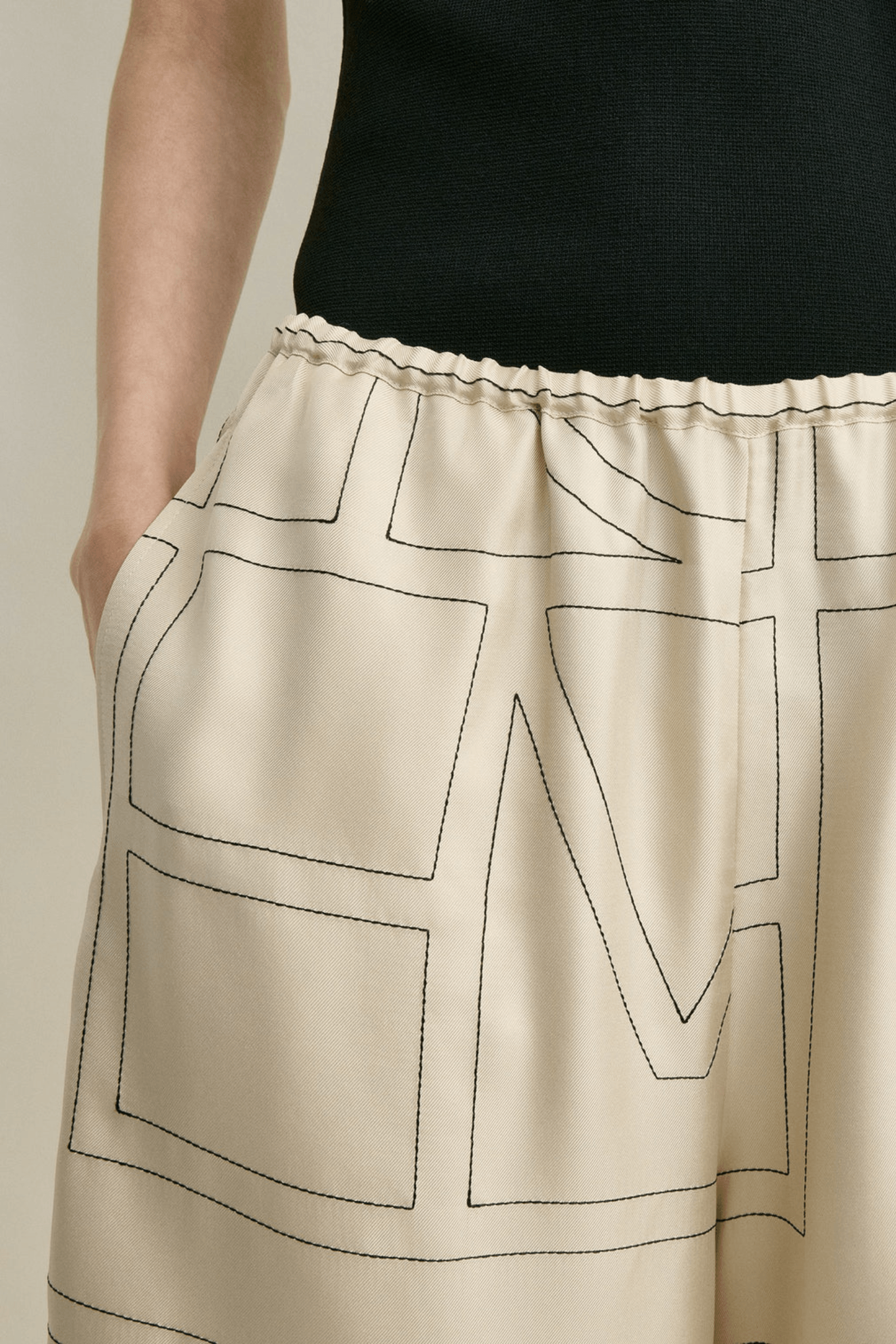 MONOGRAM SILK PJ CULOTTES