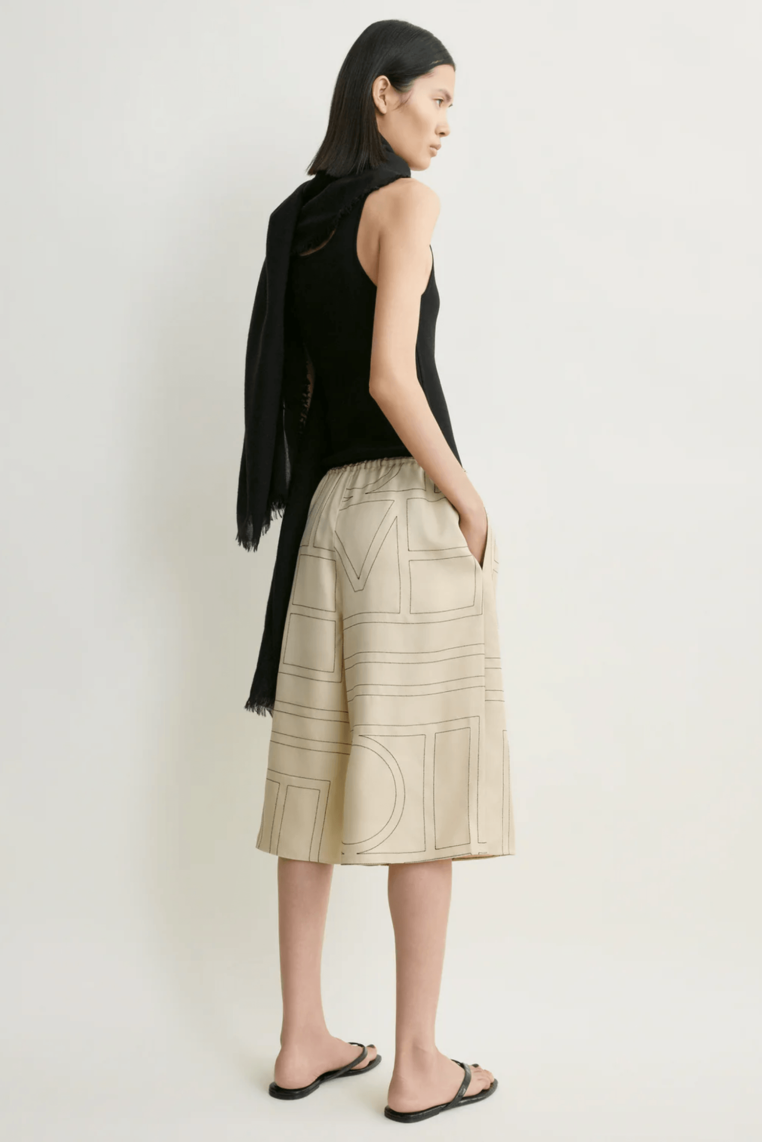 MONOGRAM SILK PJ CULOTTES