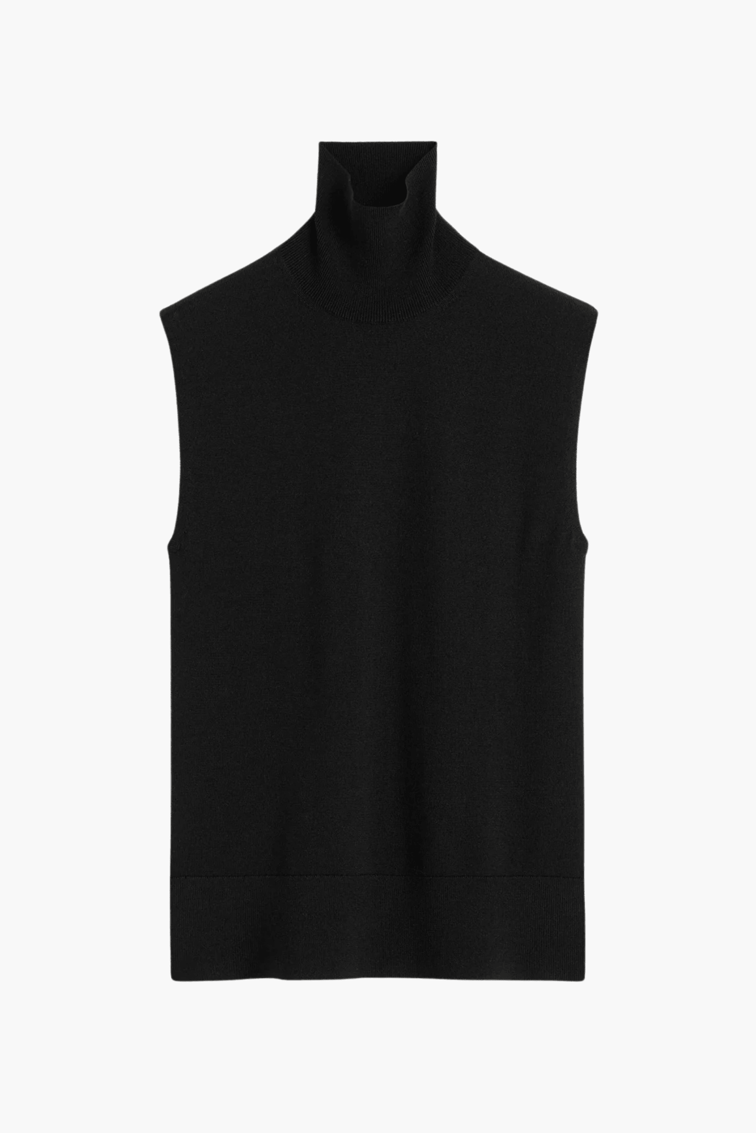 SLEEVELESS FINE TURTLENECK