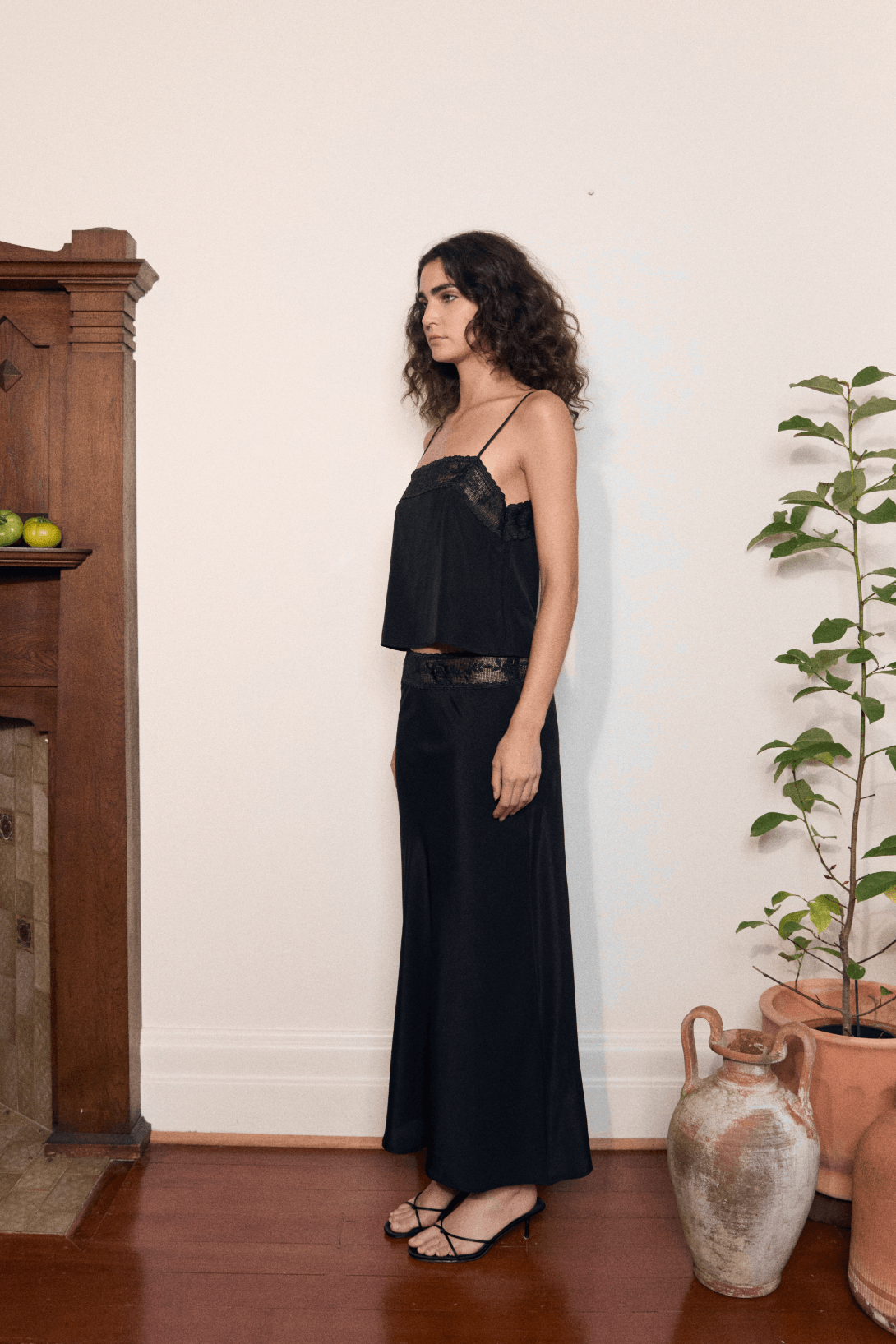 ORNAMENT SILK SKIRT