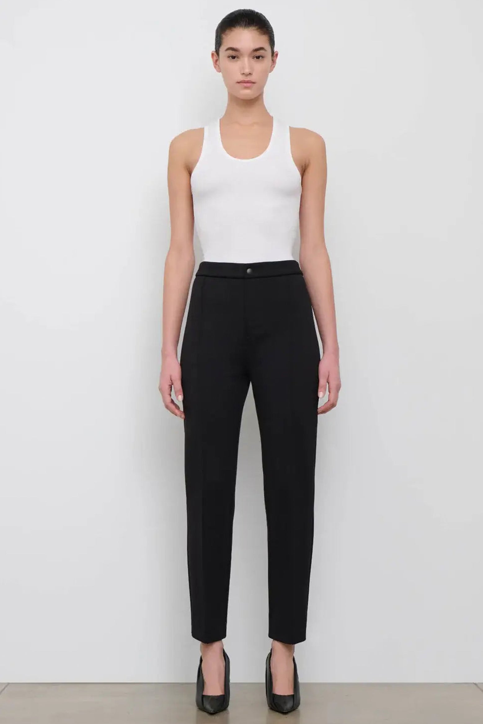 Wardrobe.nyc Bonded Slim Trouser in black | The New Trend 