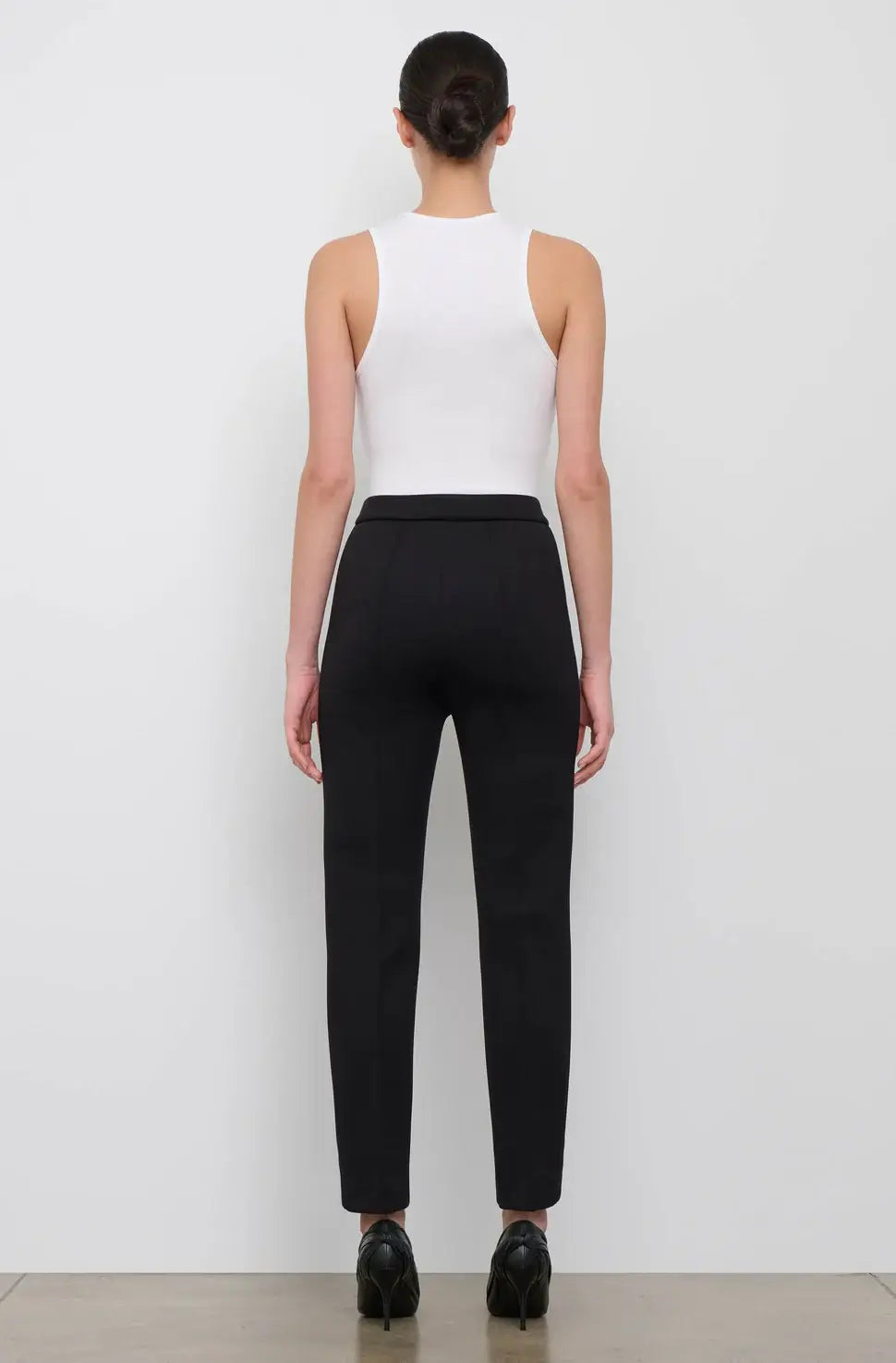 WARDROBE.NYC Bonded Slim Trouser in Black | The New Trend

