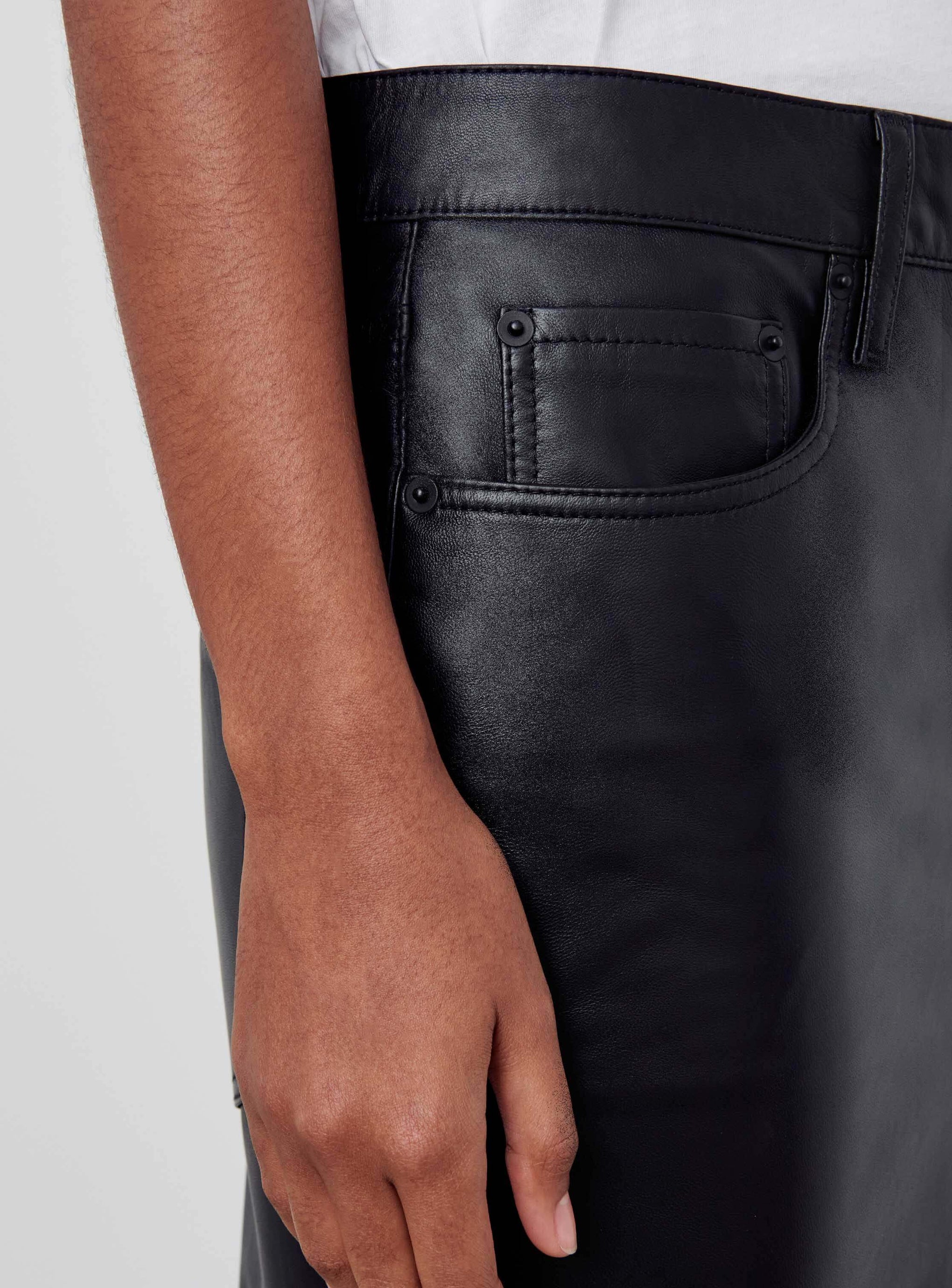 WARDROBE.NYC LEATHER COLUMN SKIRT | THE NEW TREND