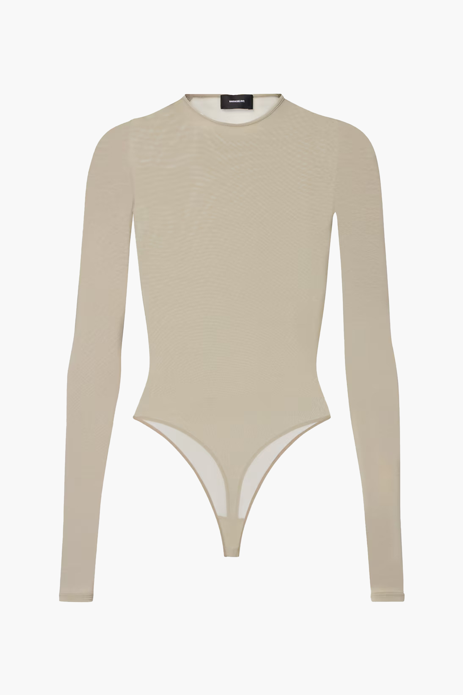 WARDROBE.NYC SHEER BODYSUIT IN TAUPE | THE NEW TREND