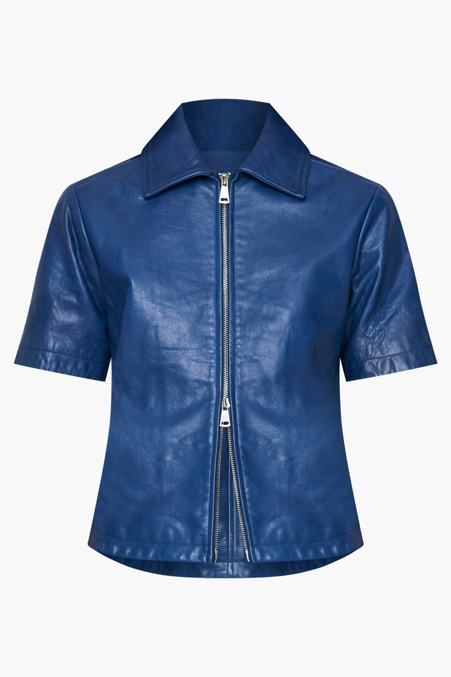 WYNN HAMLYN LEATHER ANDIE SHORT SLEEVE SHIRT | THE NEW TREND