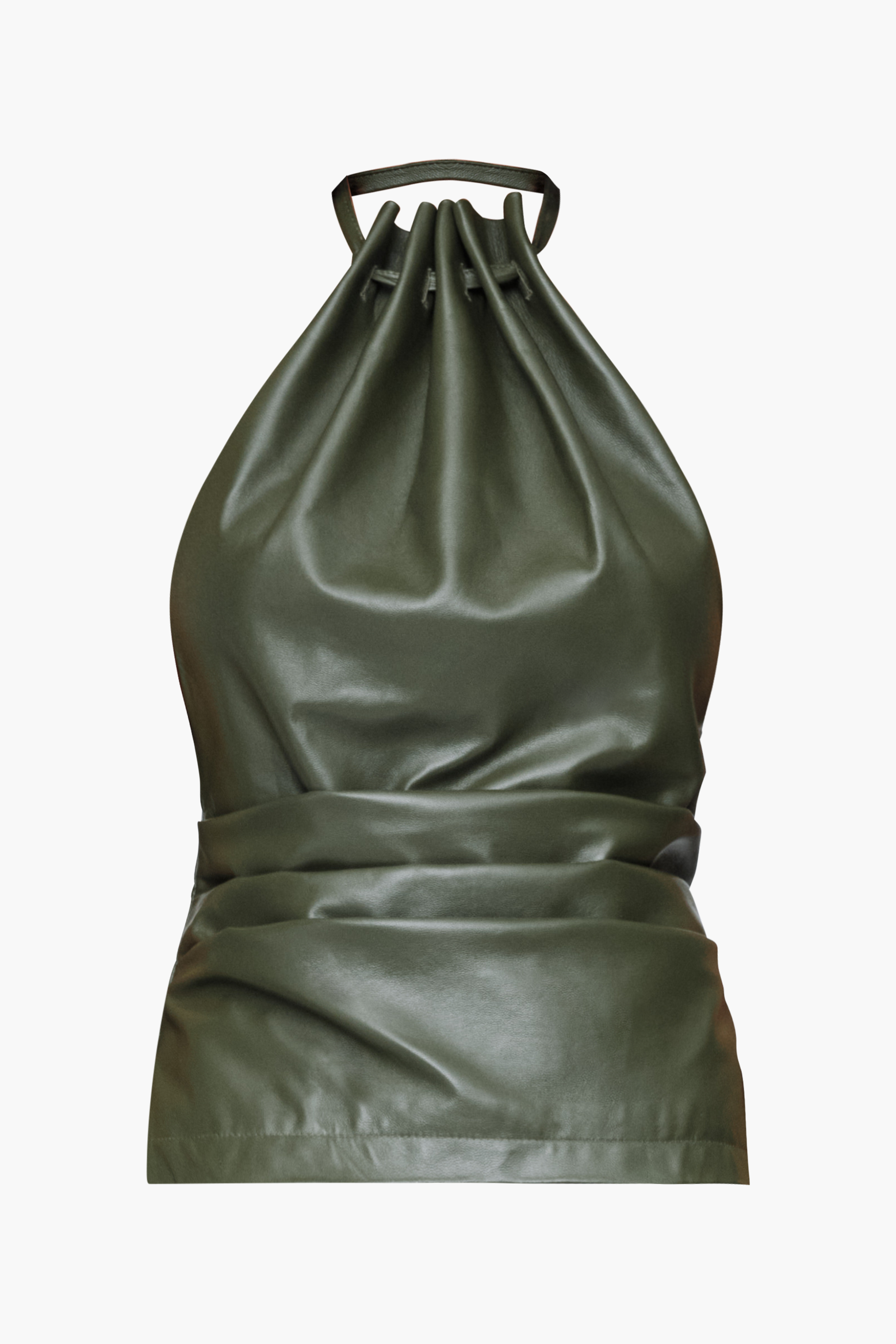 WYNN HAMLYN MAX LEATHER TOP IN KHAKI | THE NEW TREND