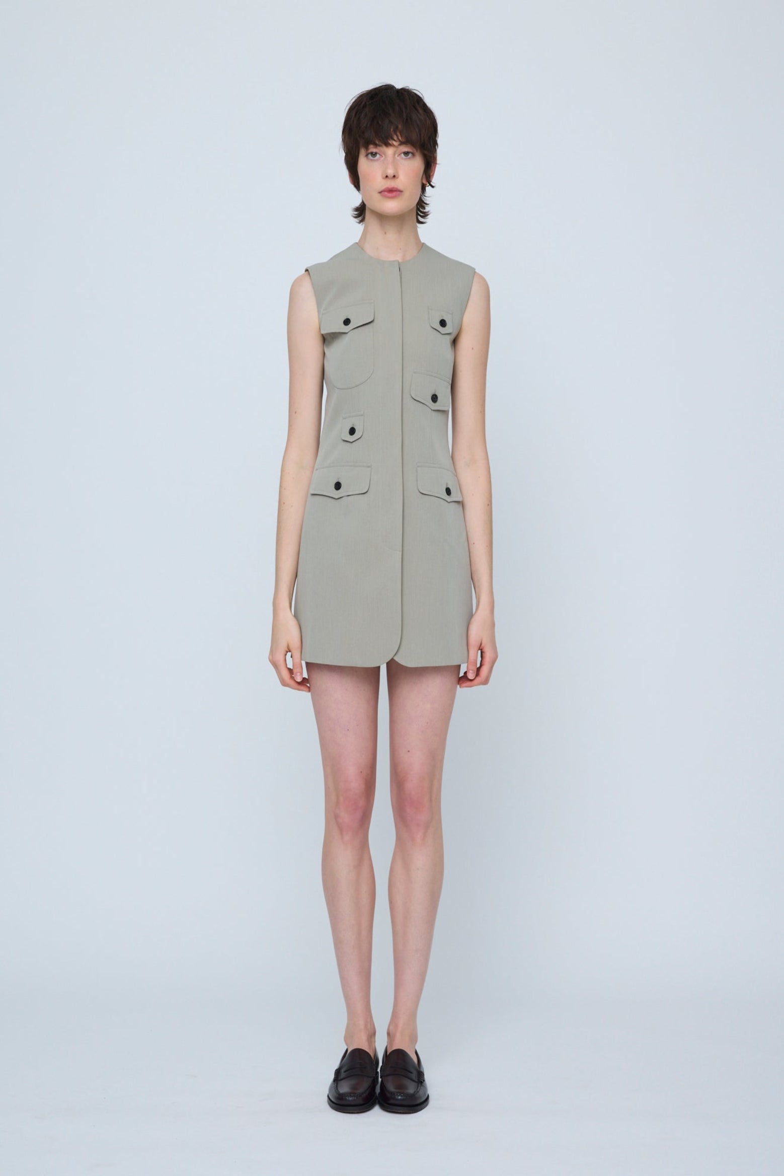WYNN HAMLYN UTILITY VEST MINI DRESS | THE NEW TREND