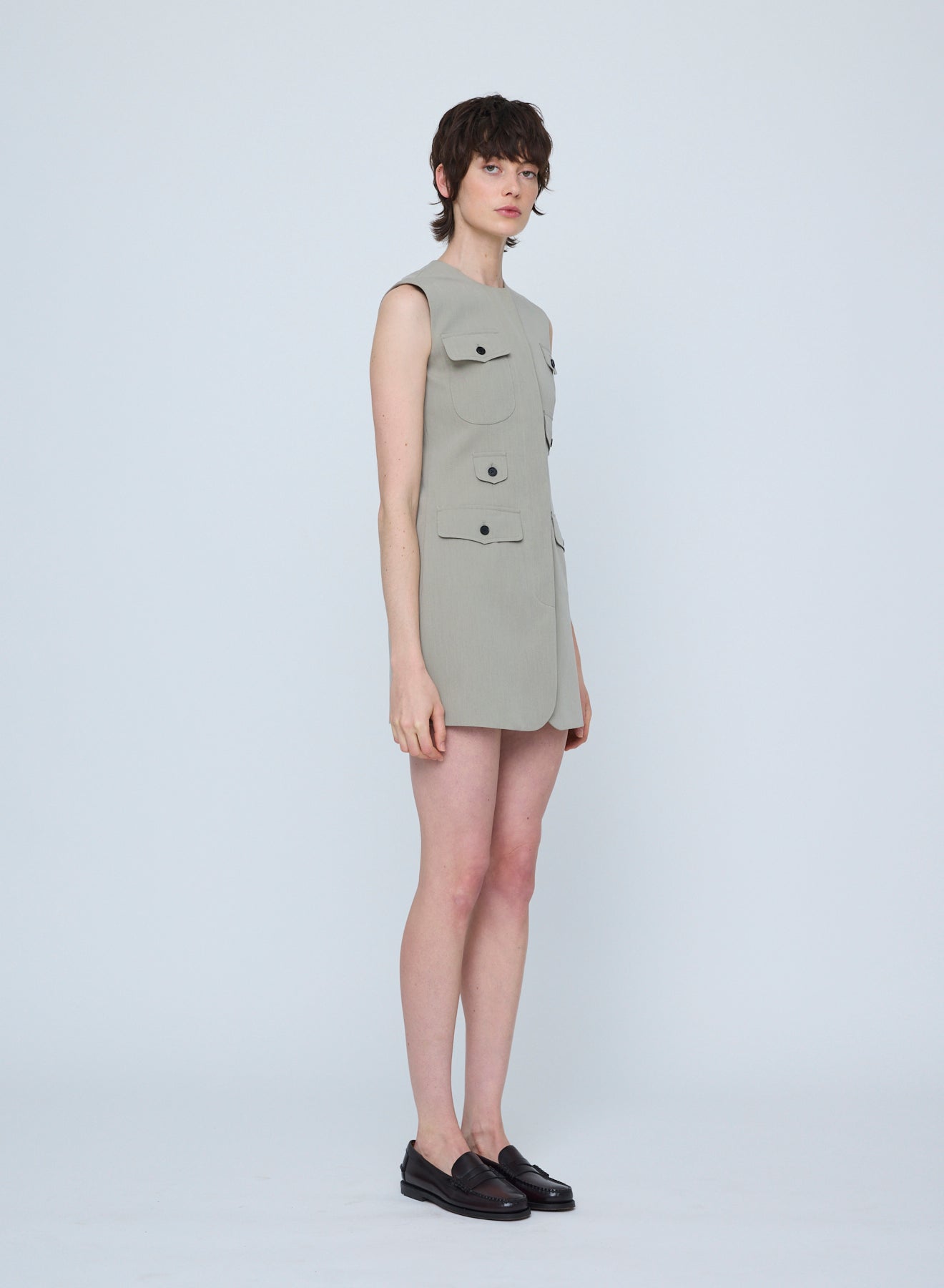 WYNN HAMLYN UTILITY VEST MINI DRESS | THE NEW TREND