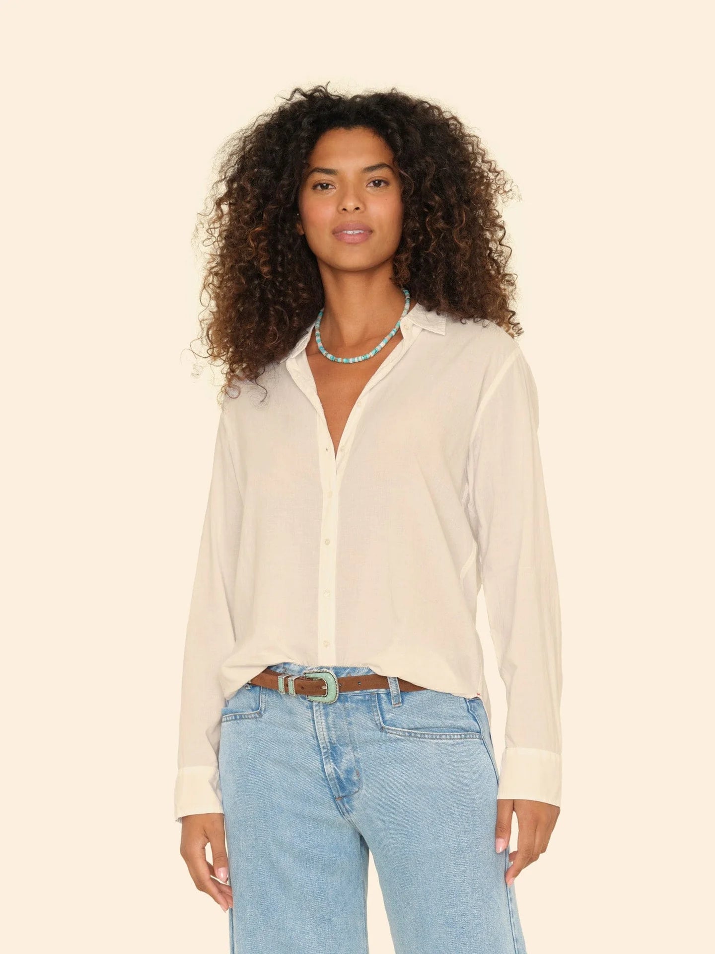 XIRENA BEAU SHIRT IN PARCHMENT | THE NEW TREND