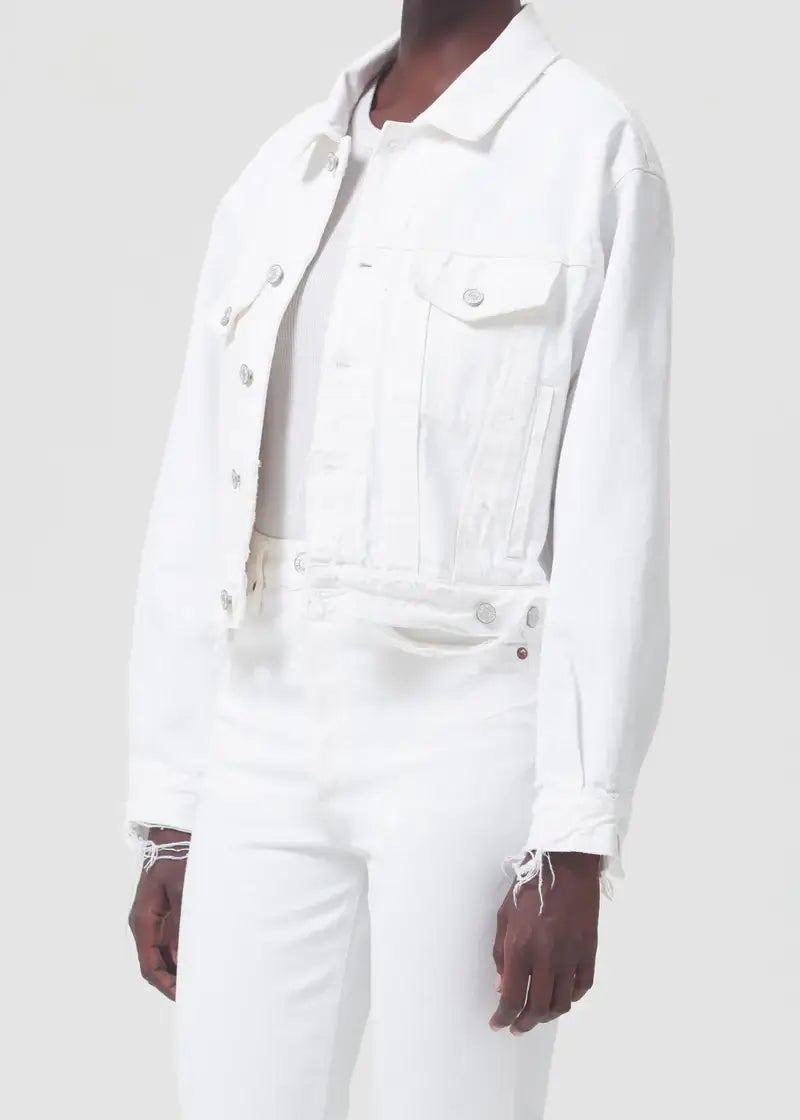 Agolde Charli Shrunken Jacket in Polar from The New Trend