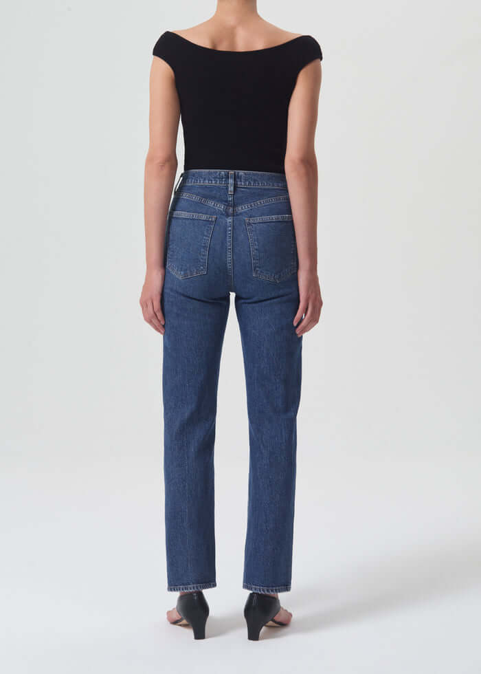 Agolde High Rise Stovepipe Jean in Aspire available at TNT The New Trend