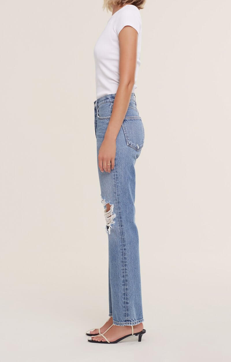 Agolde Lana Straight Jean in Backdrop from The New Trend