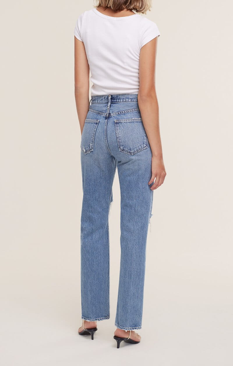 Agolde Lana Straight Jean in Backdrop from The New Trend