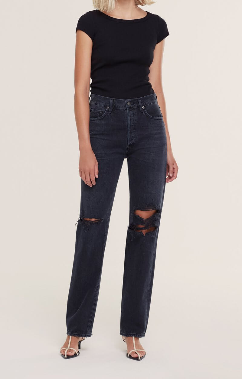 Agolde Lana Straight Jean in Disorder available at The New Trend