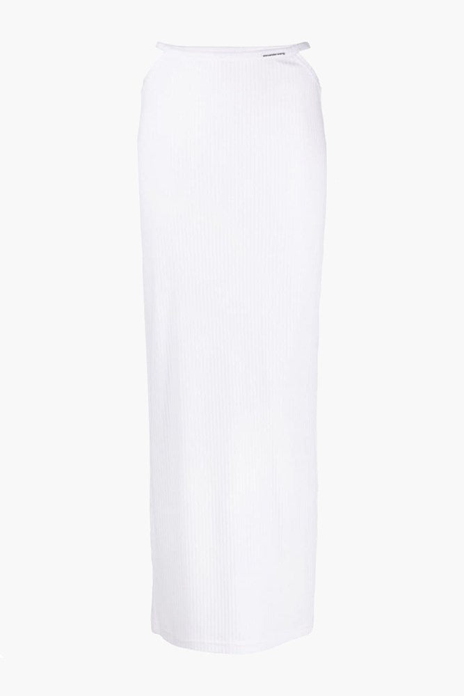 The Alexander Wang G String Floor Length Skirt W Skinny Woven Label in White available at The New Trend Australia