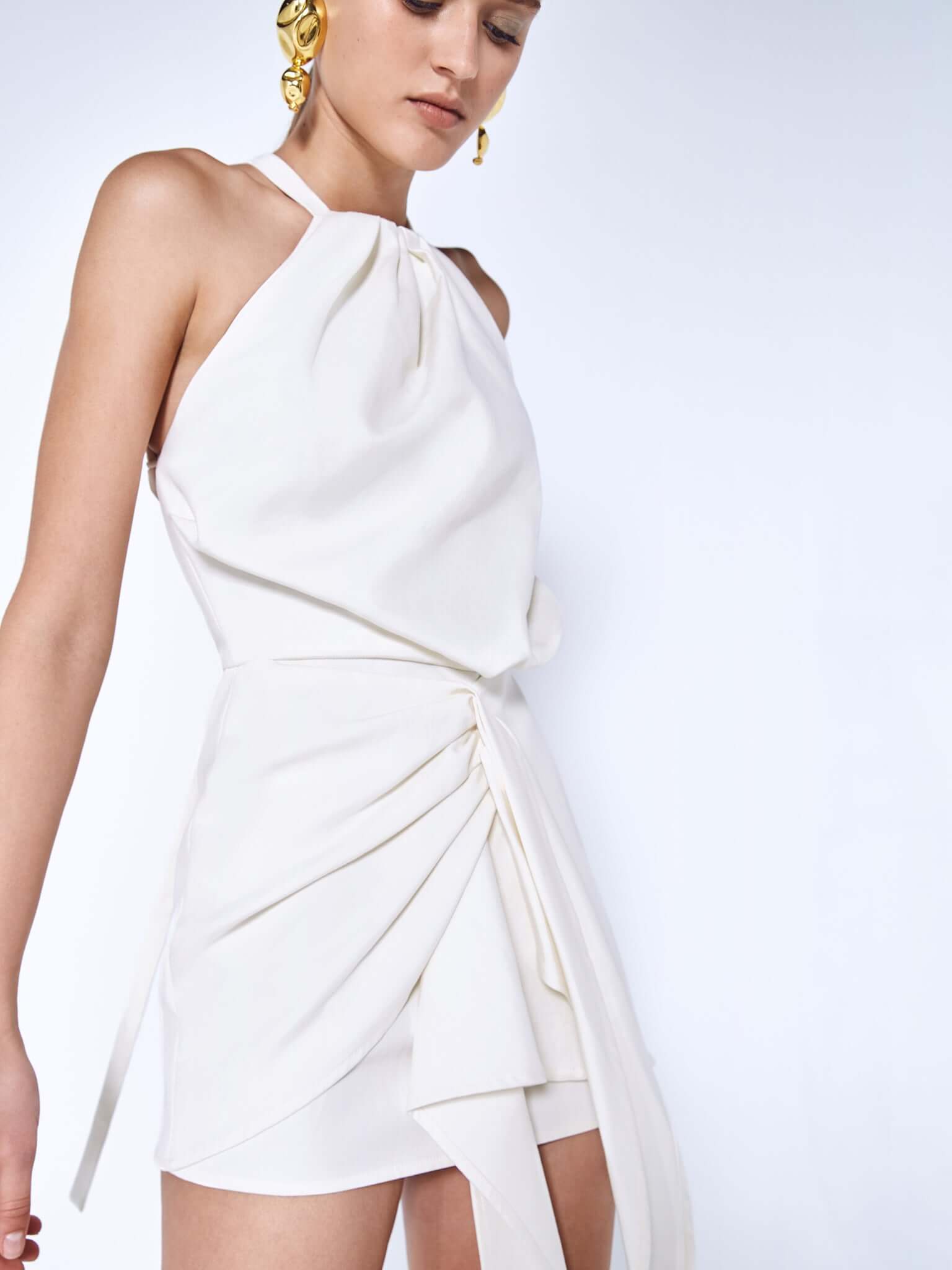 Alexis Adriena Mini Dress Off White | TNT The New Trend