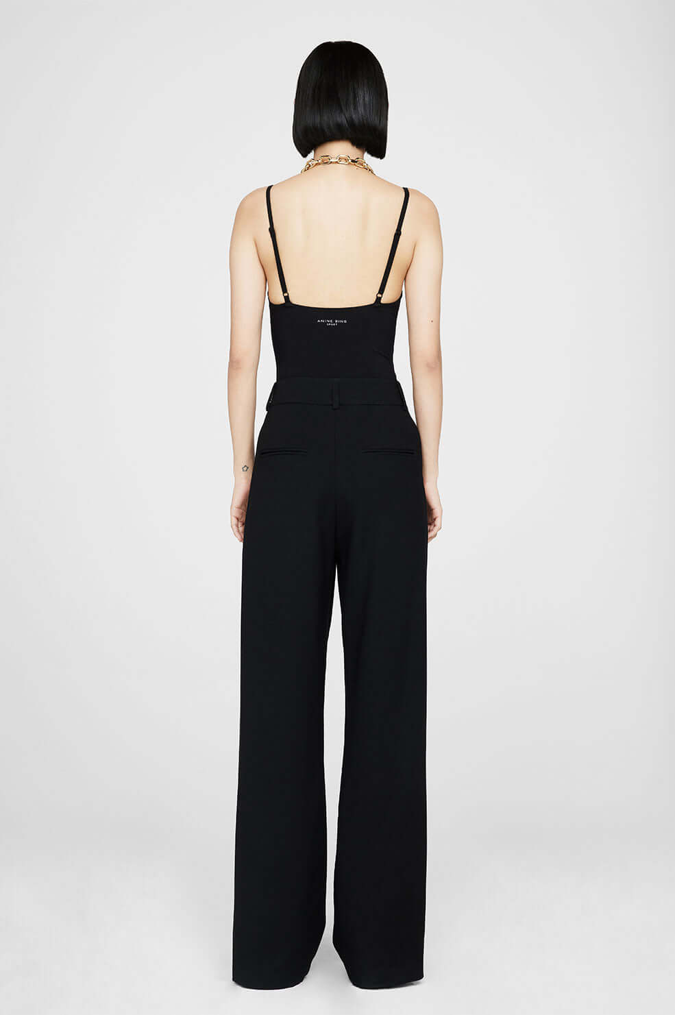 Anine Bing Carrie Twill Pant in Black TNT The New Trend