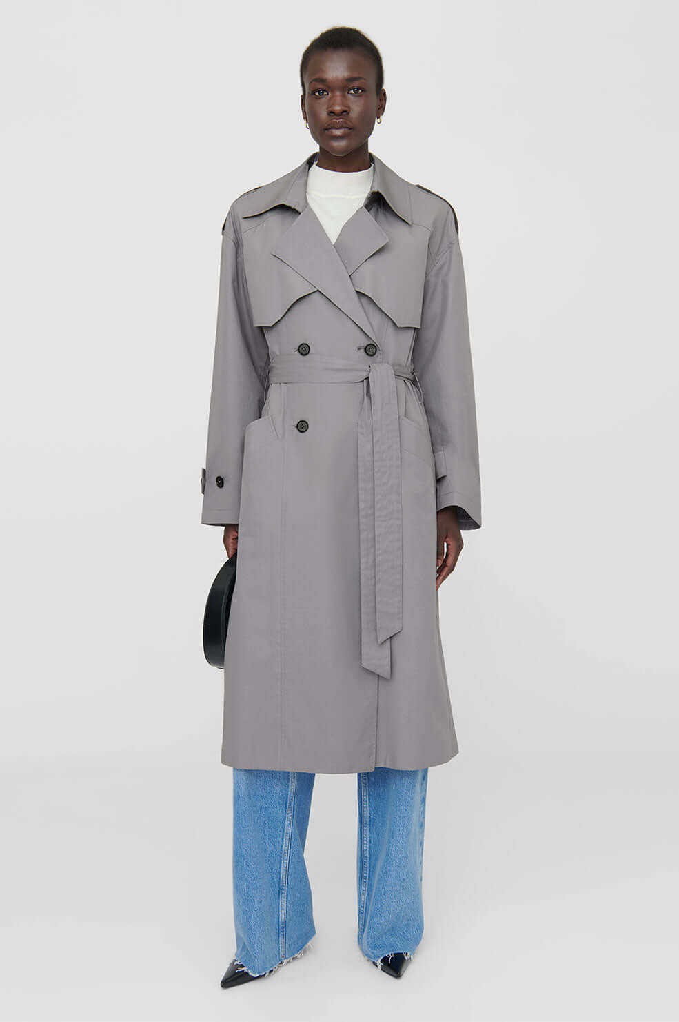 Anine Bing Finley Trench in Grey available at TNT The New Trend Australia.
