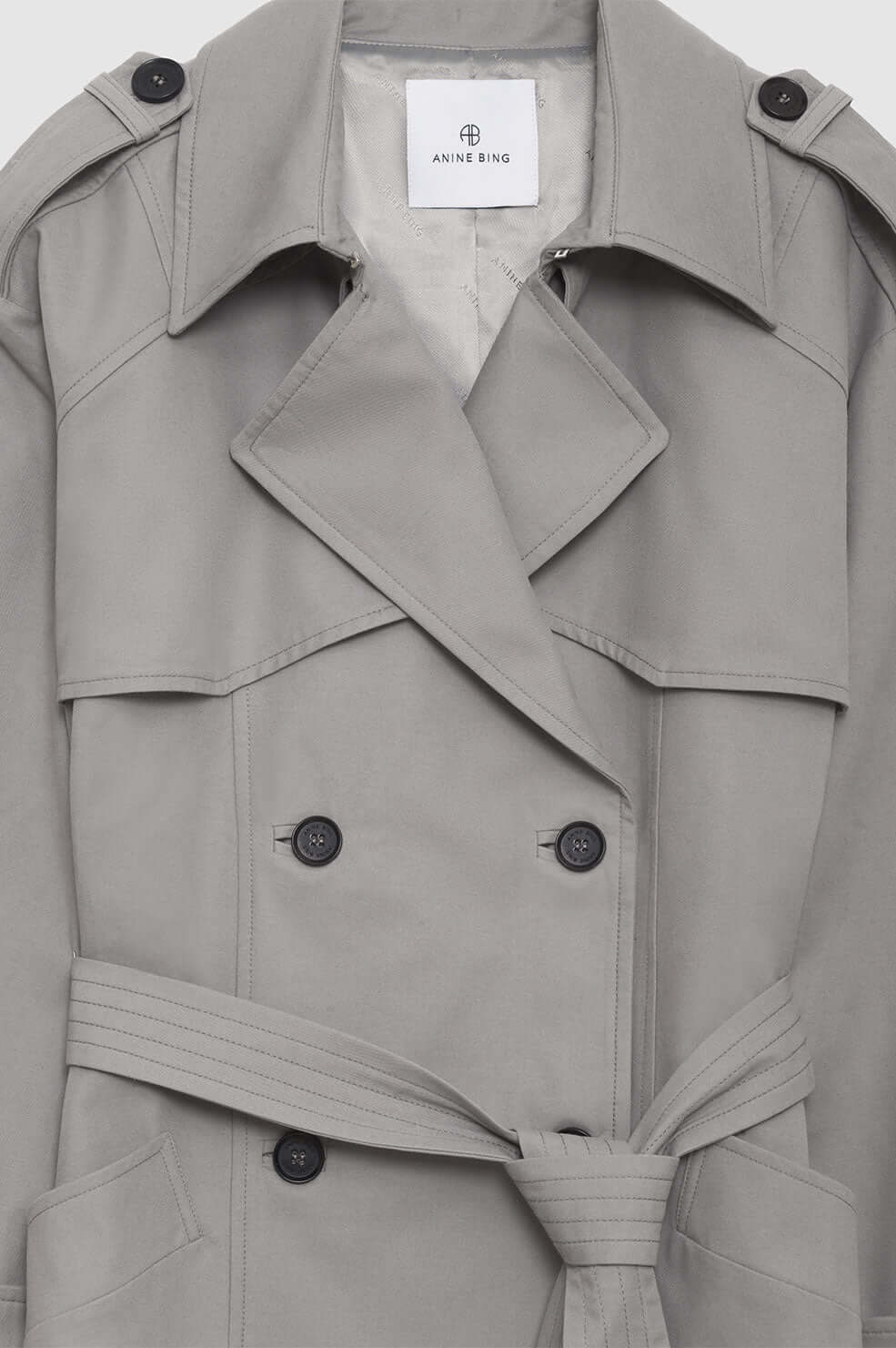 Anine Bing Finley Trench in Grey available at TNT The New Trend Australia.