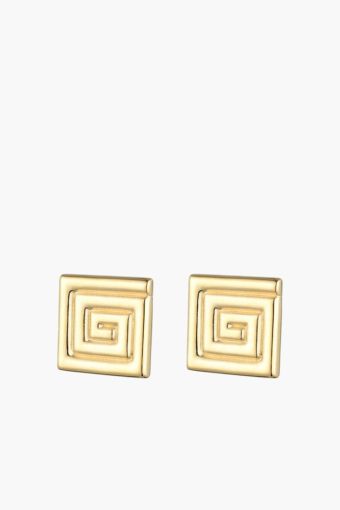 Anna Rossi Labyrinth Earrings in Gold available at The New Trend Australia. 
