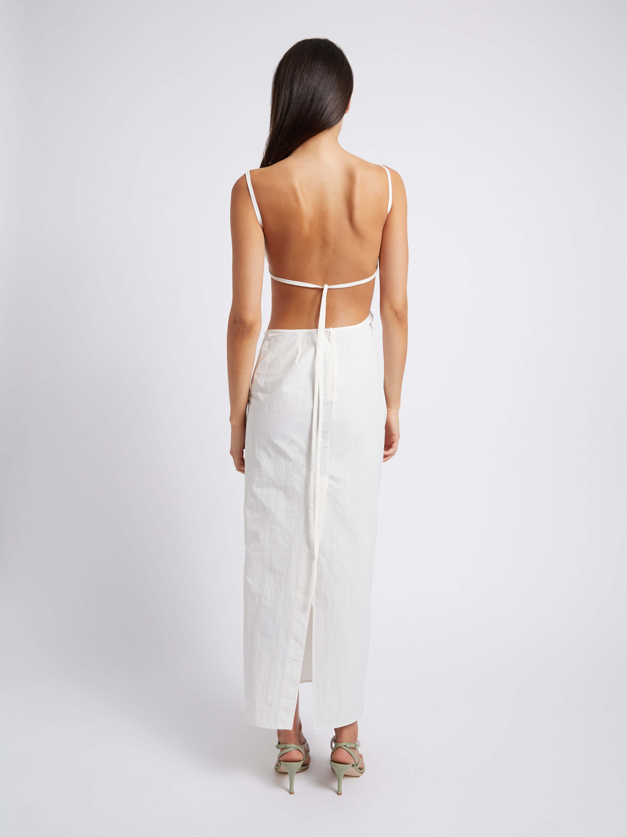 Christopher Esber Interlocked Ruched Dress in White from The New Trend