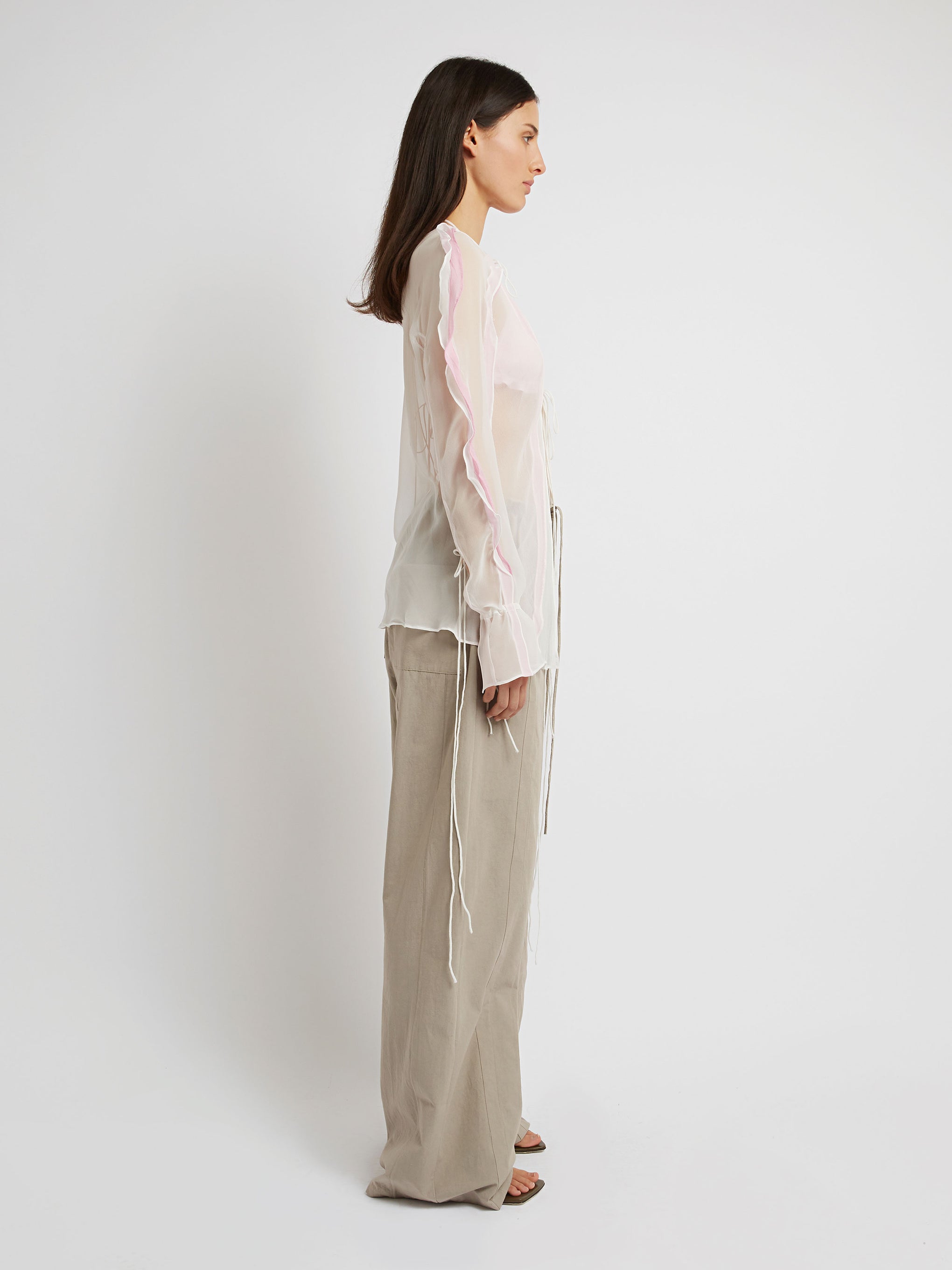 Christopher Esber | Multi Panelled Cotton Pant in Stone | The New Trend