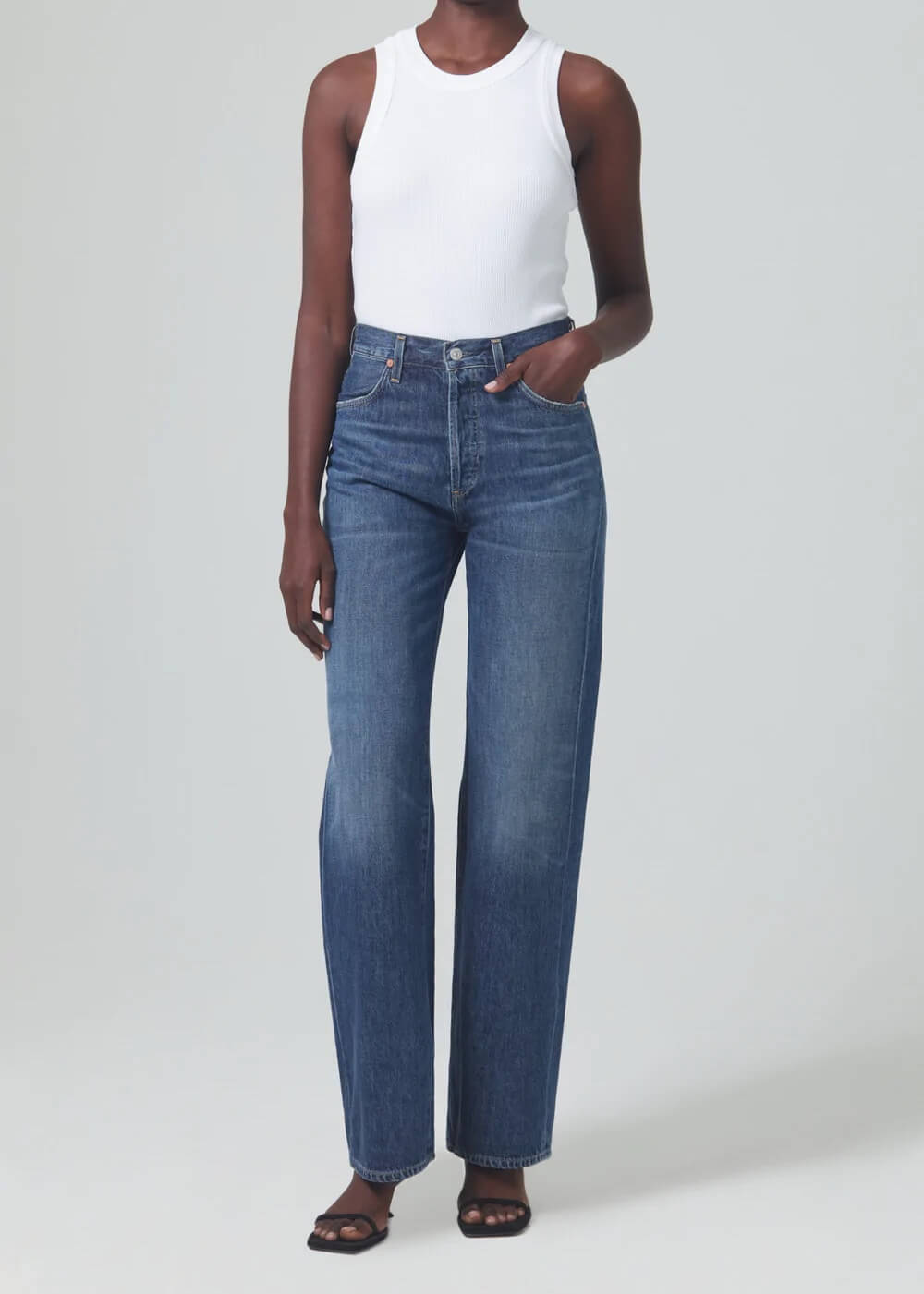 Citizens Of Humanity Annina Trouser Jean in Blue Rose from The New Trend