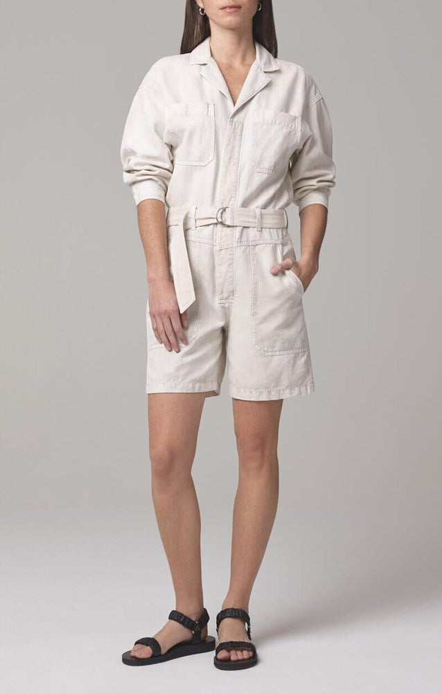 Citizens of Humanity Willa Utility Romper in Sand Castle from The New Trend