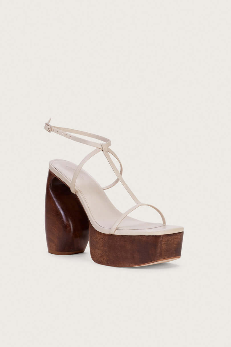 Cult Gaia Chiara Platform in Off-White available at The New Trend