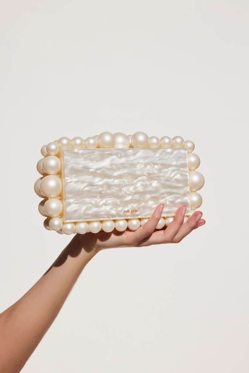 Cult Gaia Eos Clutch in Ivory available at The New Trend