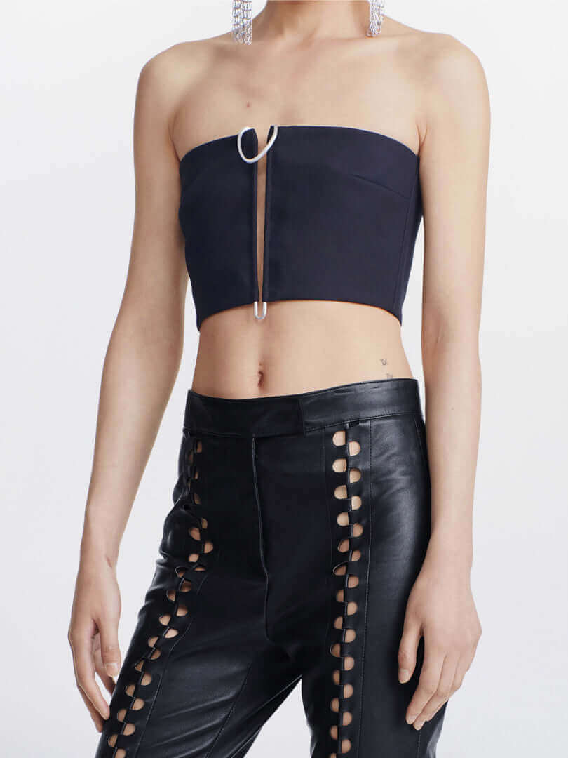 Dion Lee Mobius Bandeau Top in Black available at The New Trend