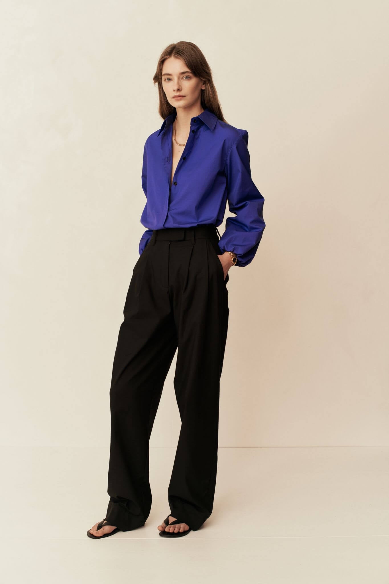 Esse Collected Shirt in Cobalt from The New Trend