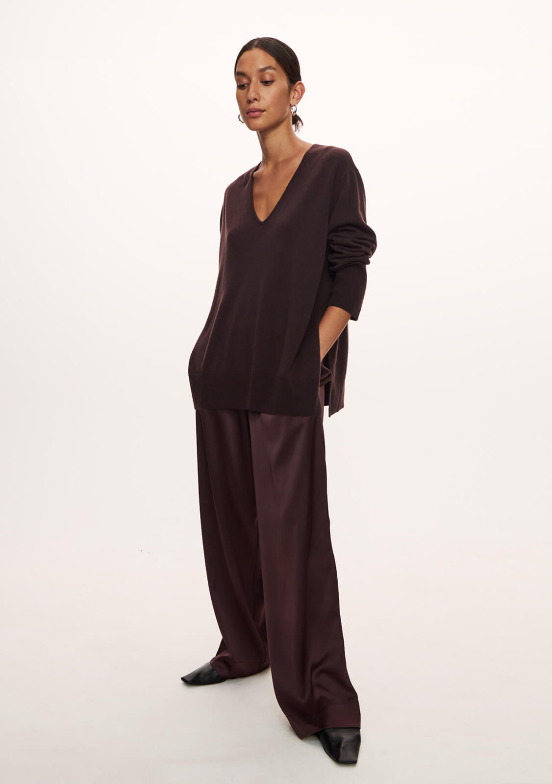 Esse Studios Gathered Pants in Chocolate Brown from The New Trend