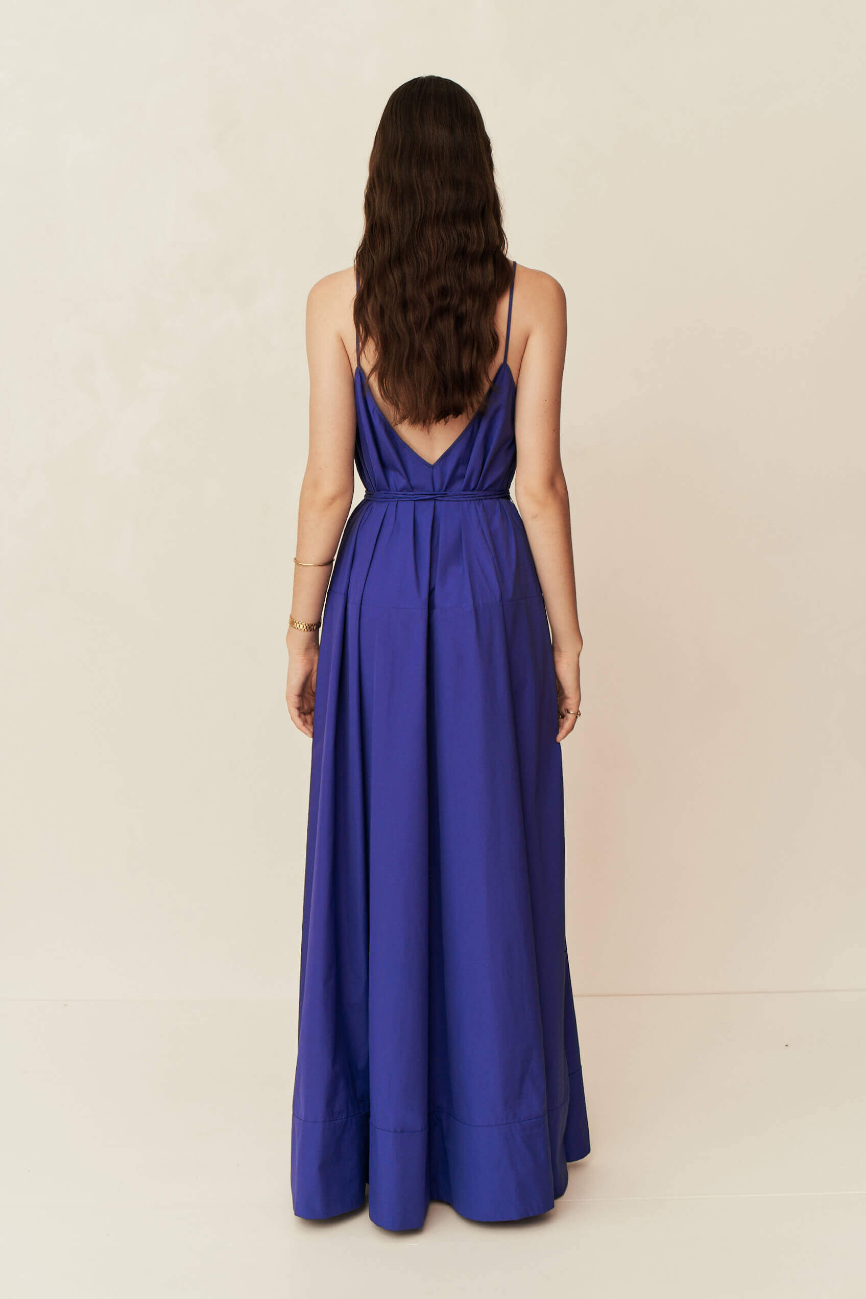 Esse Strap V Midi Dress in Cobalt from The New Trend
