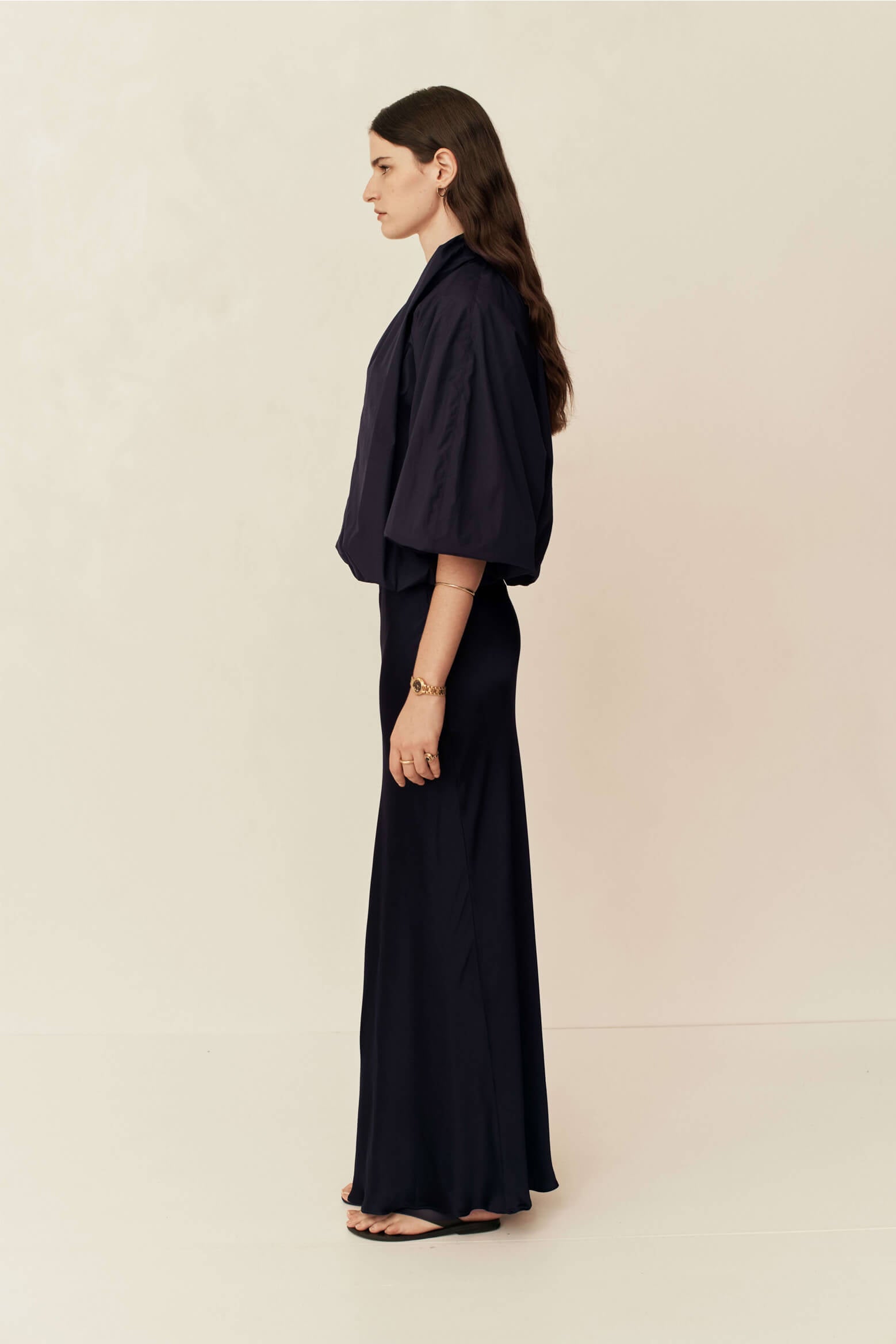Esse Collected V Blouse in French Navy from The New Trend