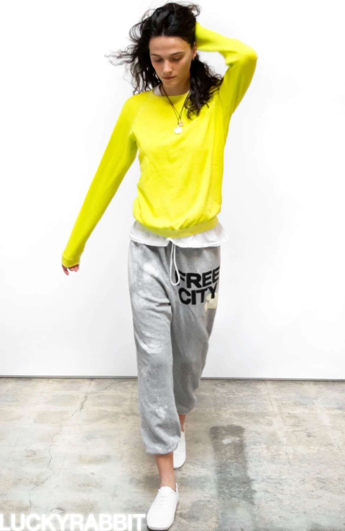 Yellow free 2024 city sweatpants