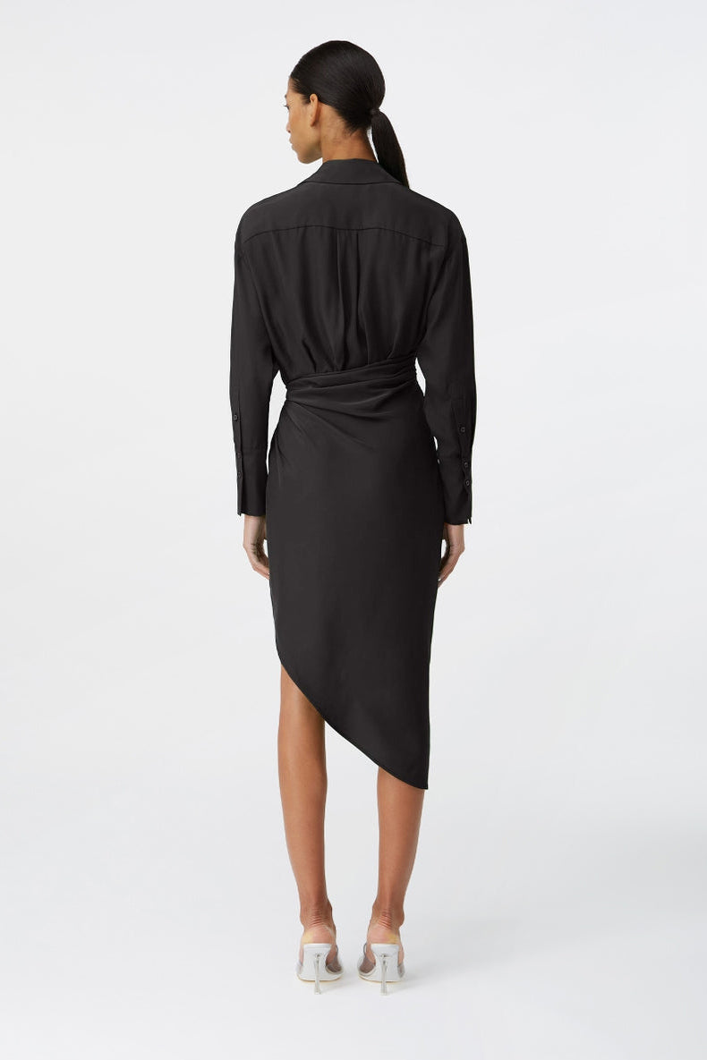 GAUGE81 Puno Long Sleeve Midi Dress in Black | TNT The New Trend